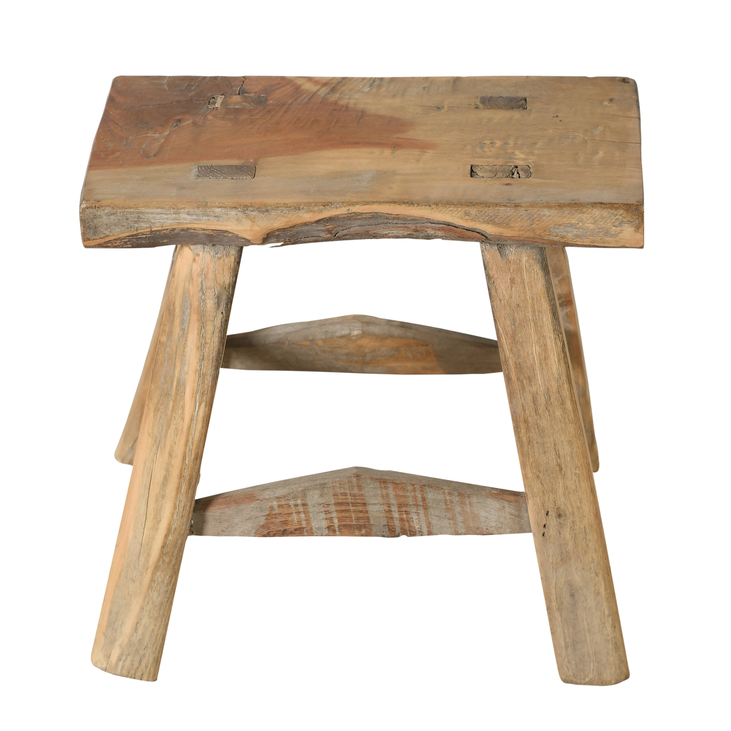 Nuo - Mini tabouret ancien en orme n°70