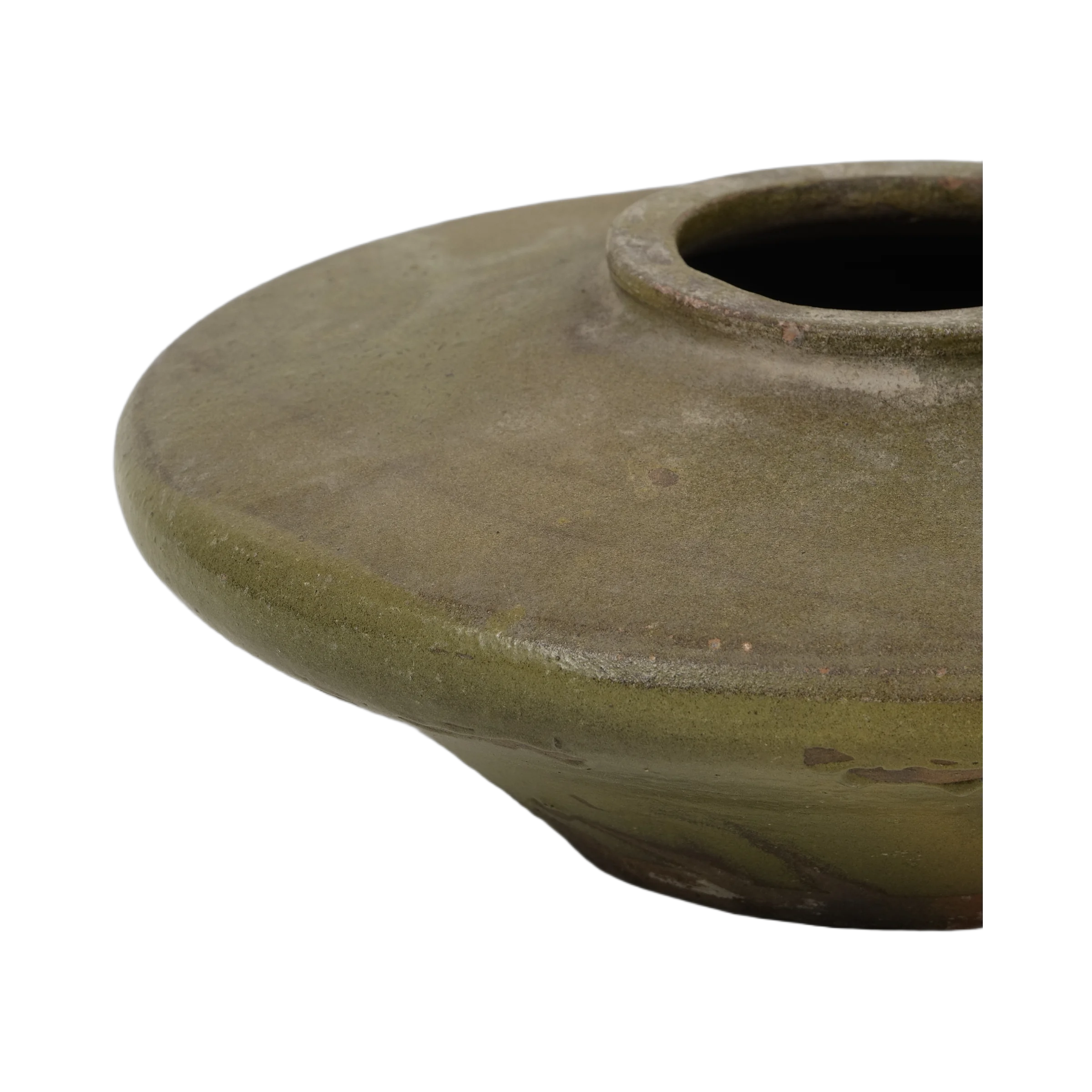 Huai – Jarre plate en grès vernissée n°2