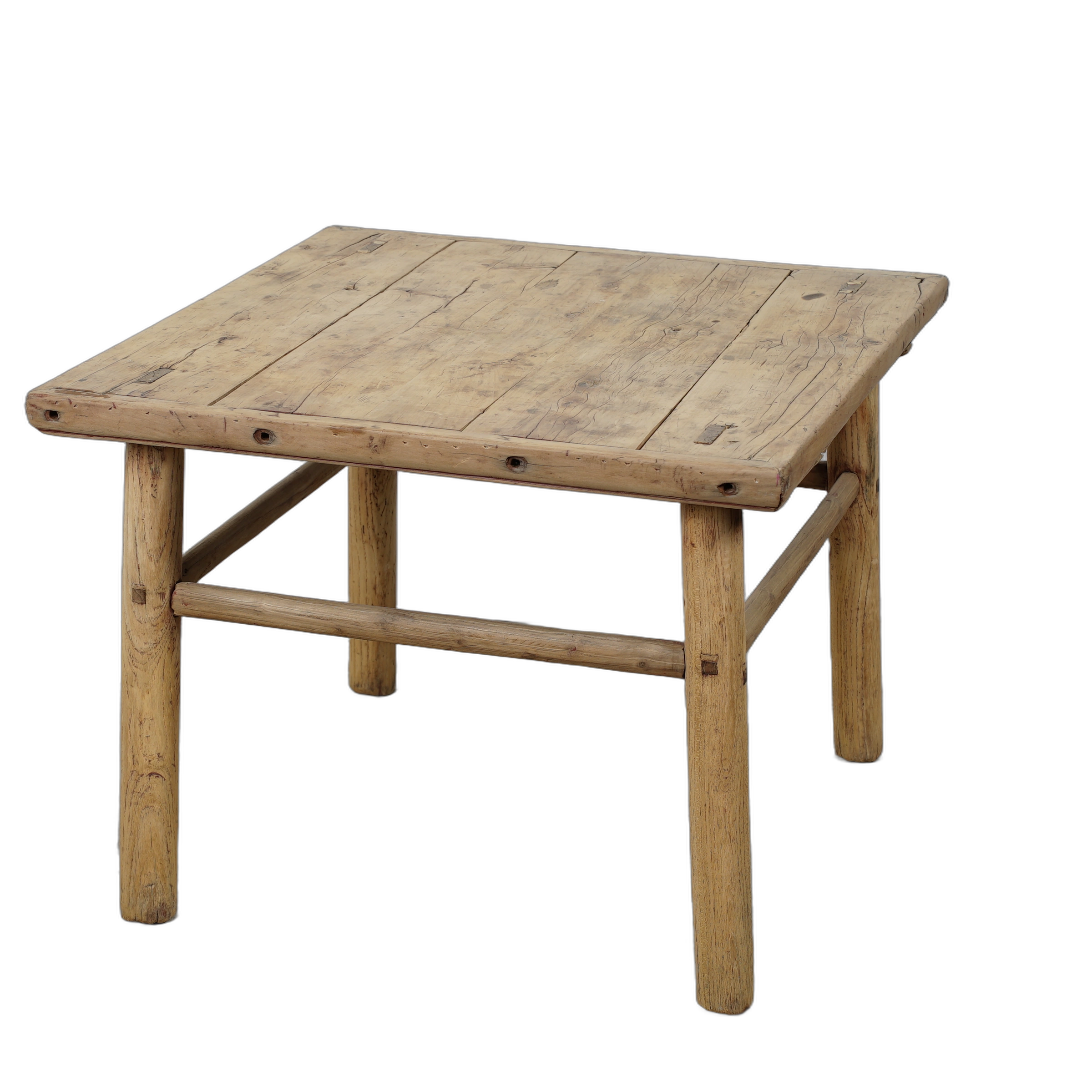 Jining - Table d'appoint carrée en orme n°4 - vue 2