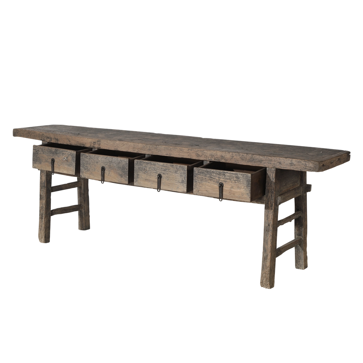 Longnan - Ancienne console chinoise en orme à tiroirs n°2 - vue 3