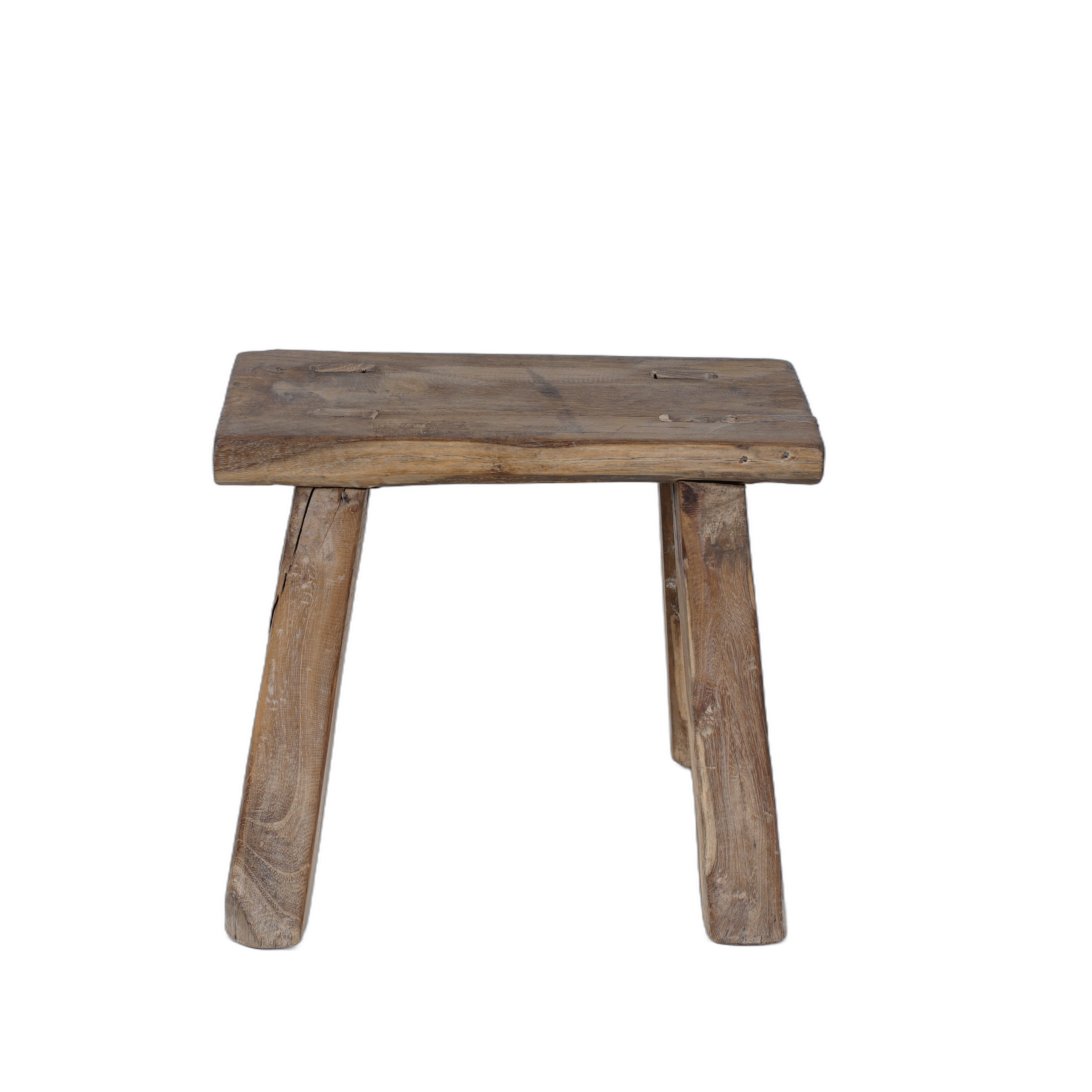 Nuo - Mini tabouret ancien en orme n°1 - vue 5