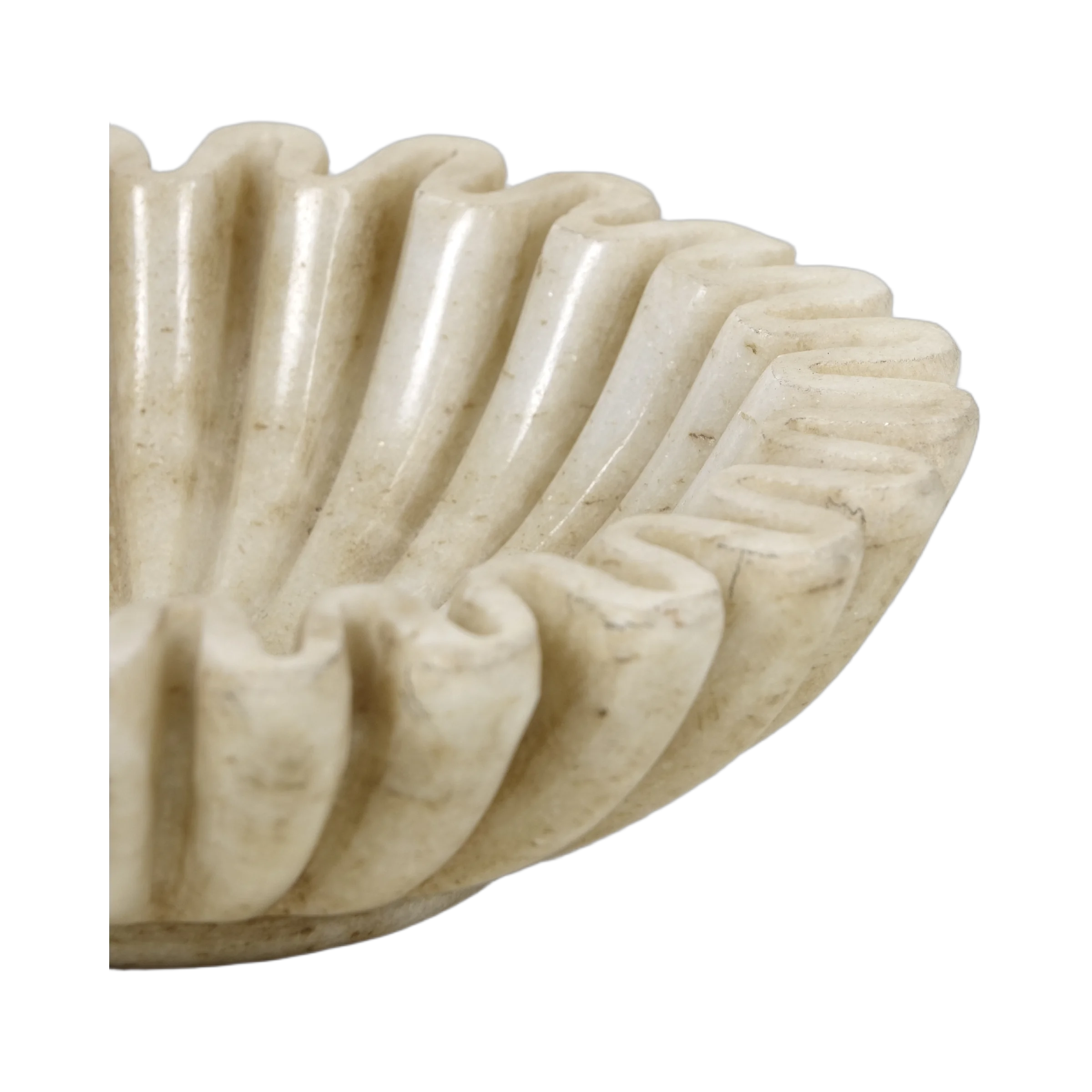 Makrana - Coupe en marbre blanc sculpté n°7