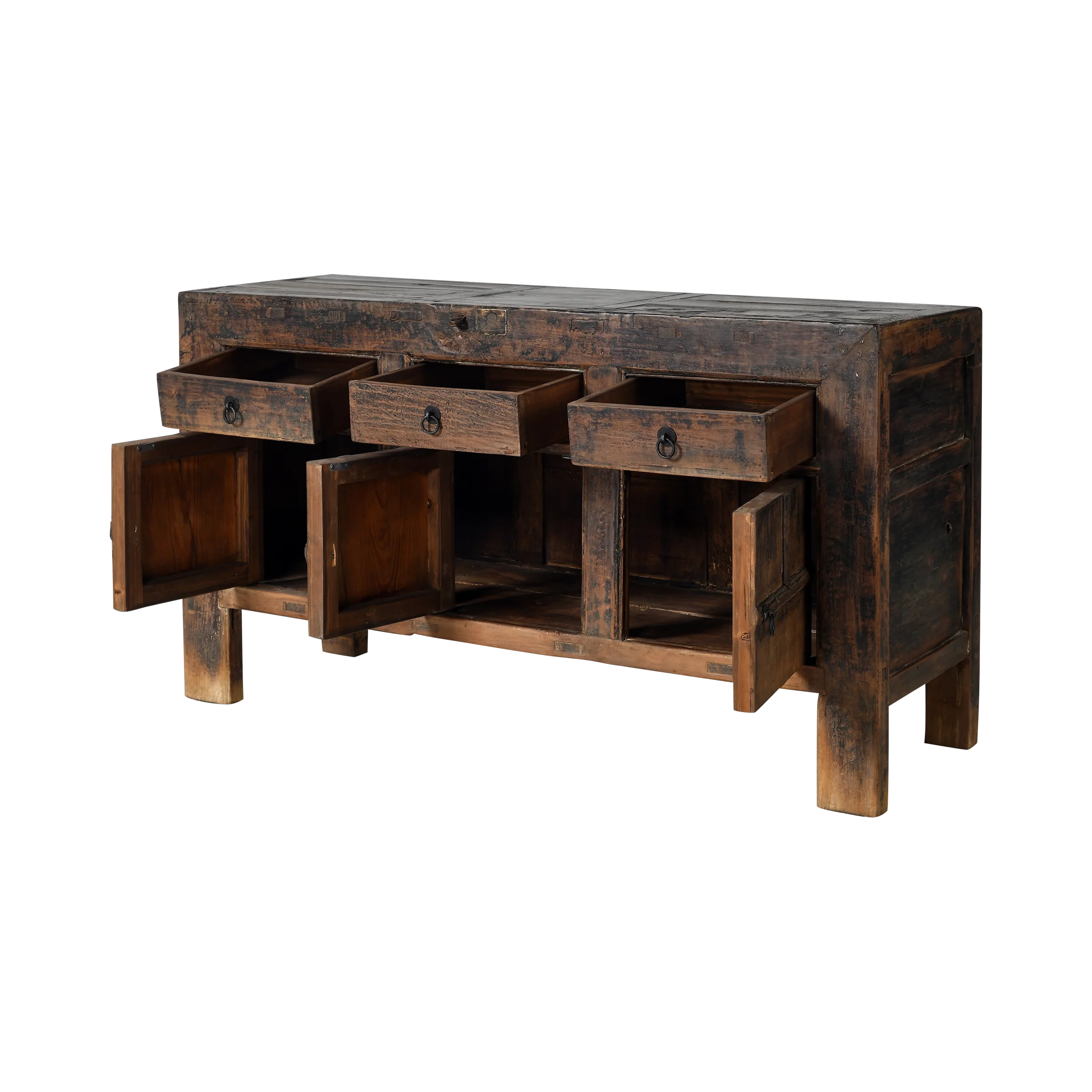 Qingdao - Buffet chinois ancien en orme massif n°25