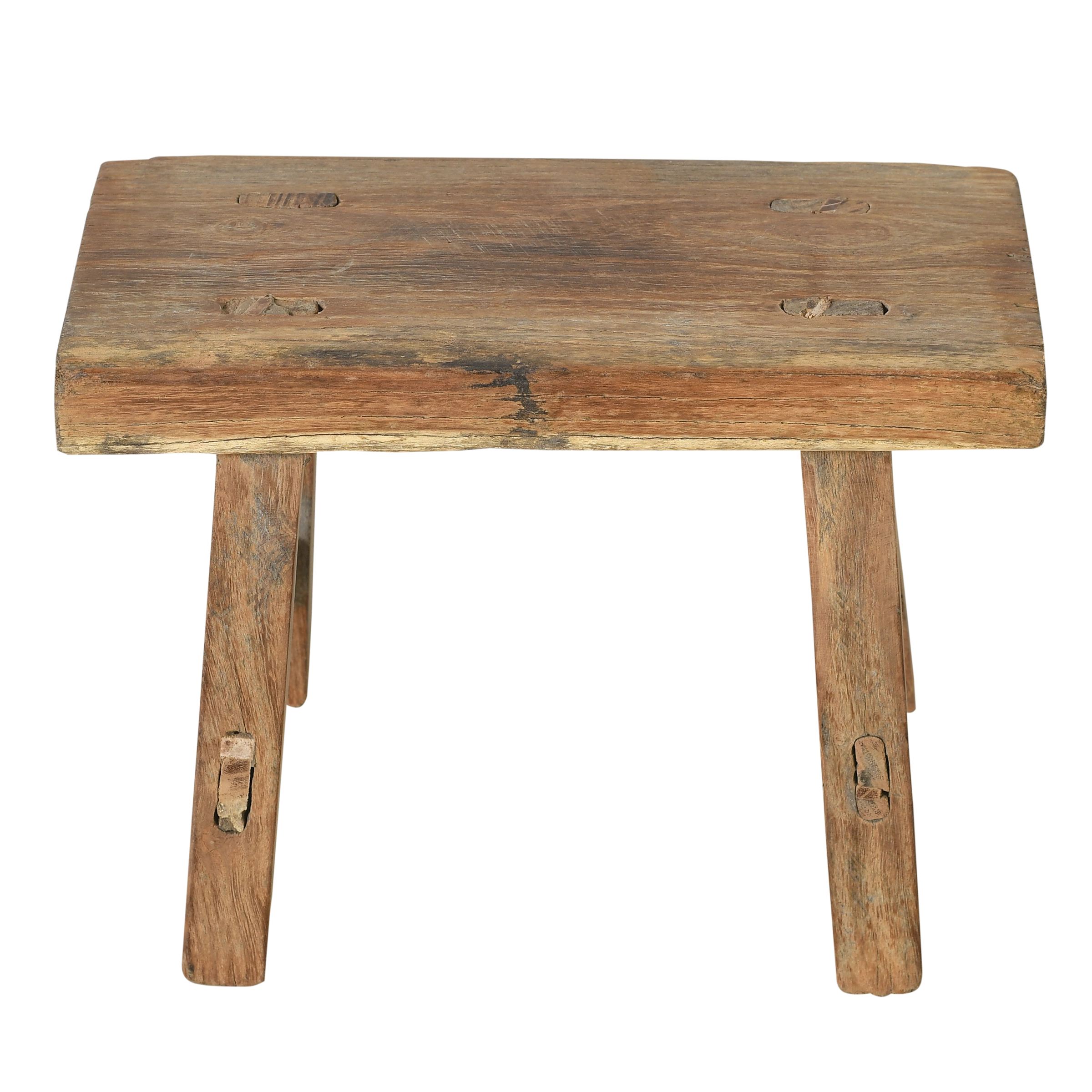 Nuo - Mini tabouret ancien en orme n°74