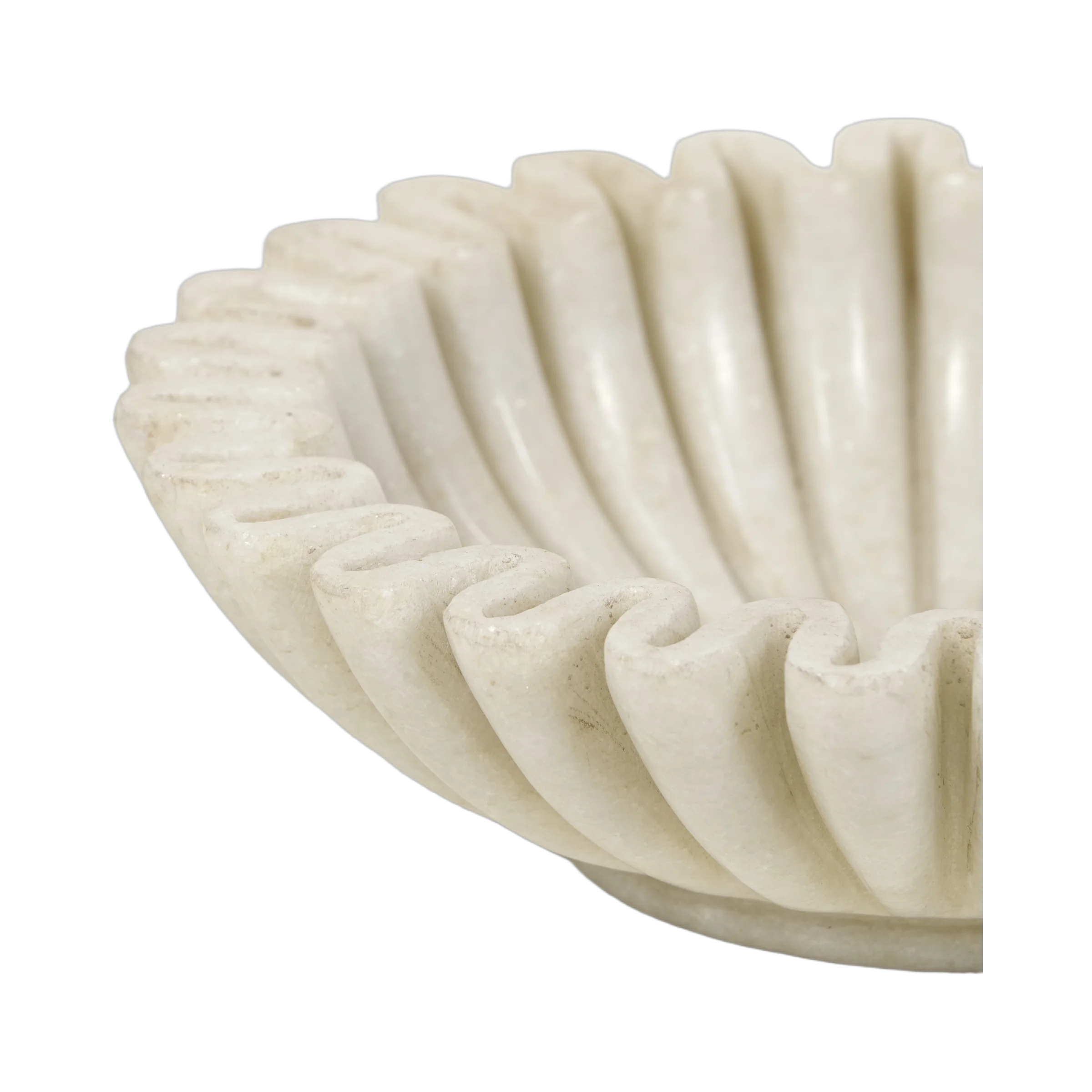 Makrana - Coupe en marbre blanc sculpté n°6