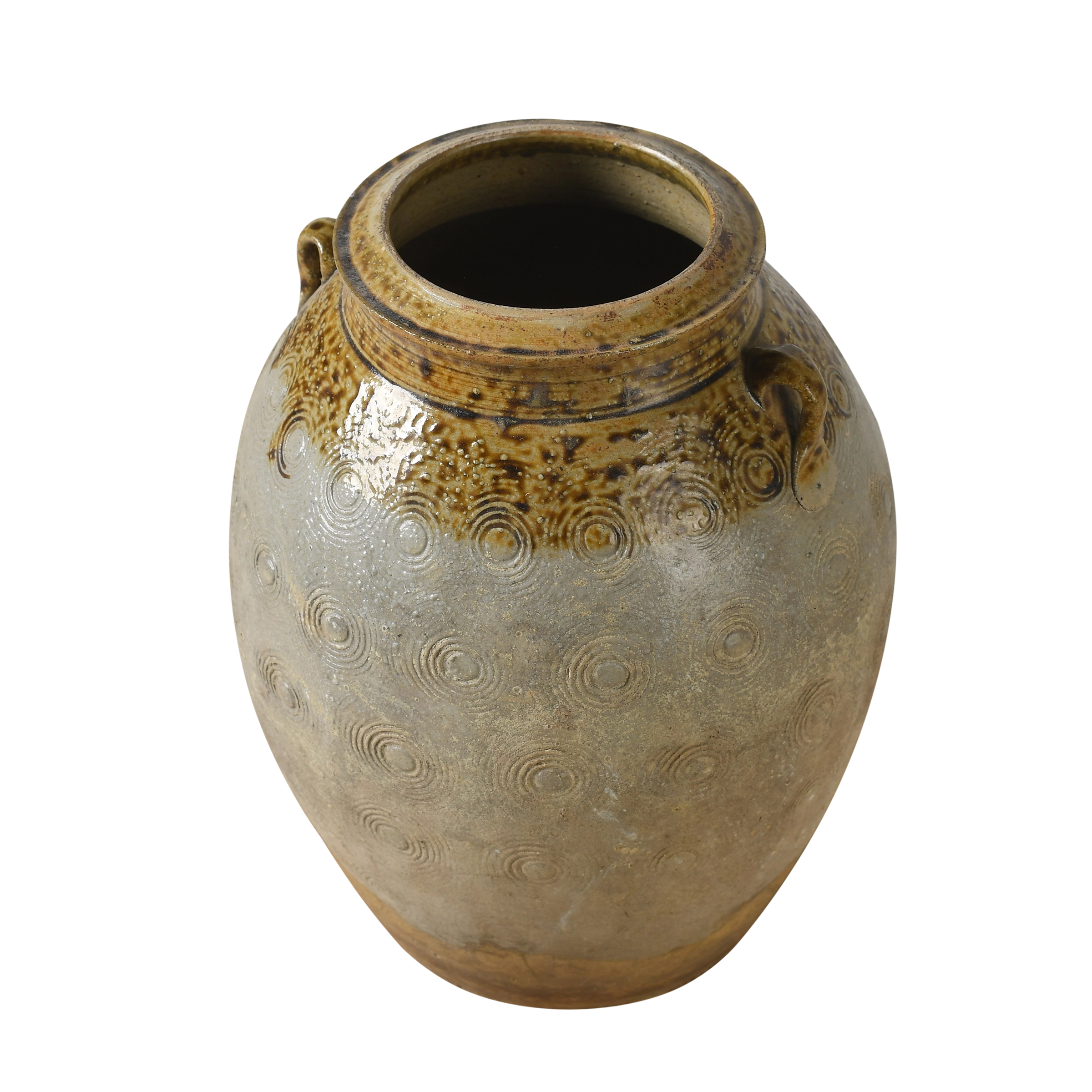 Zhenli – Pot ancien en grès à motifs concentriques n°10 - vue 2