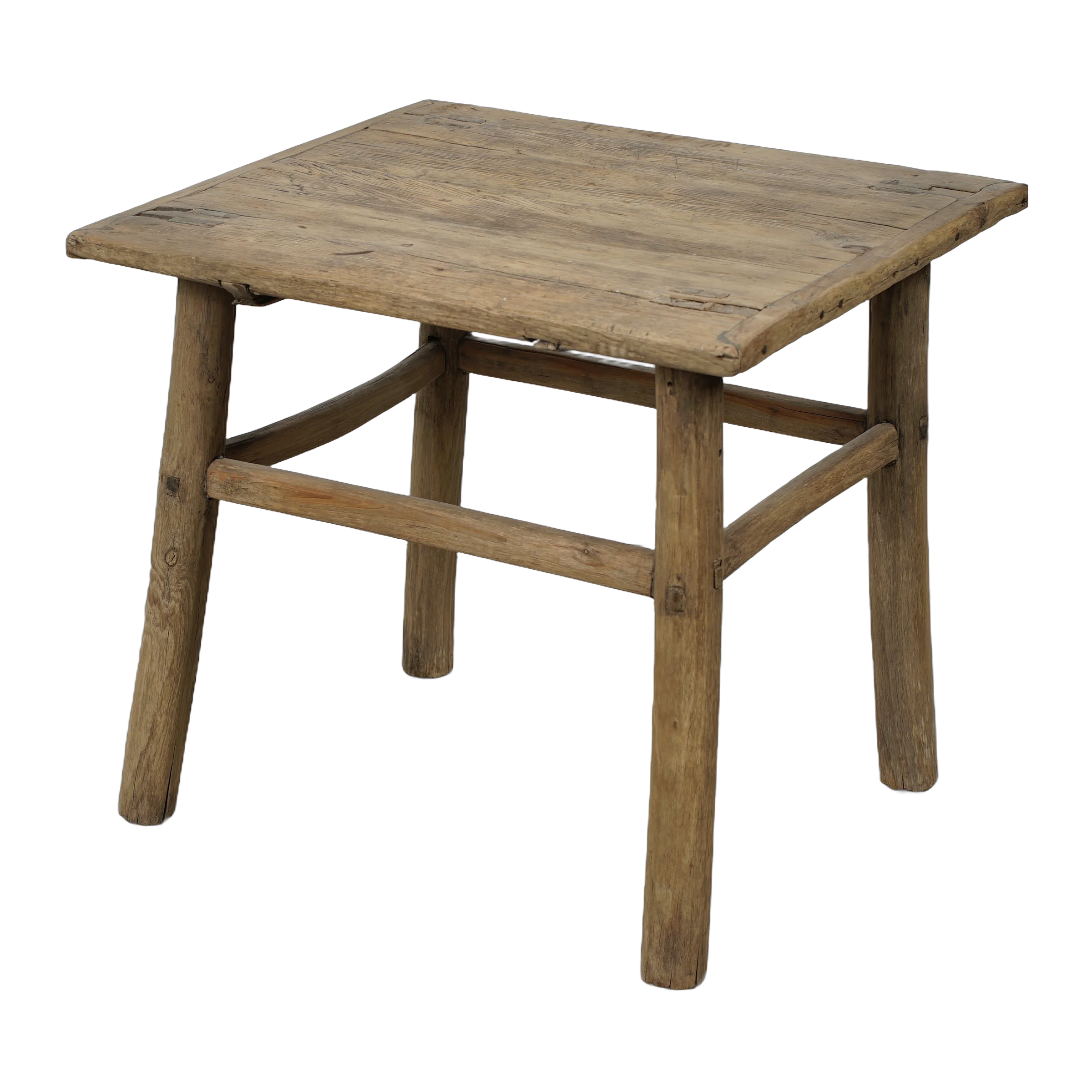 Jining - Table d'appoint carrée en orme n°2 - vue 3