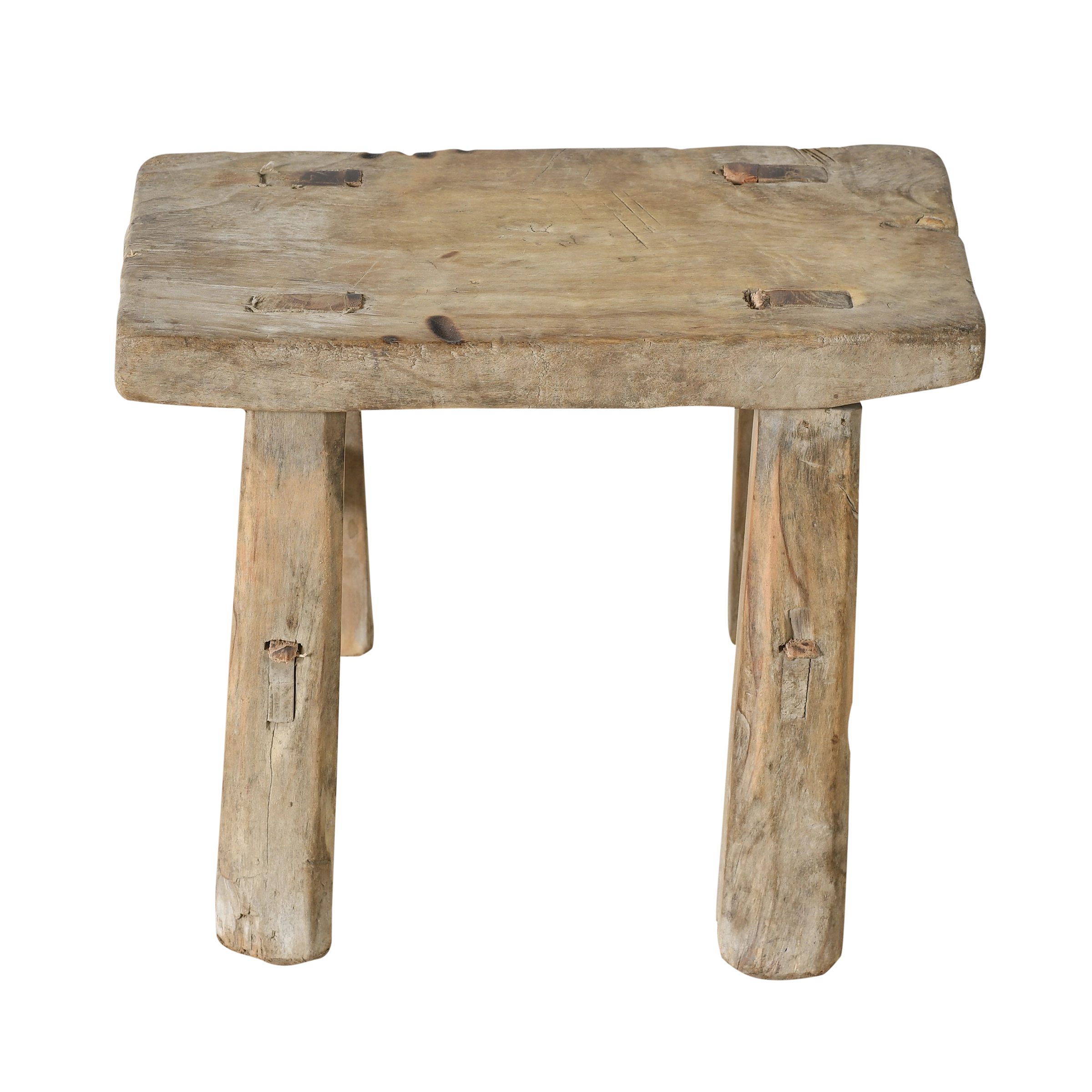 Nuo - Mini tabouret ancien en orme n°34