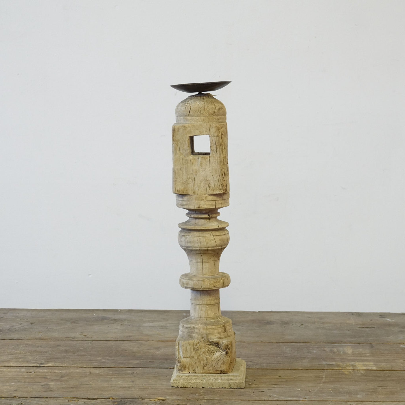 Dharni - Wooden candlestick n ° 1