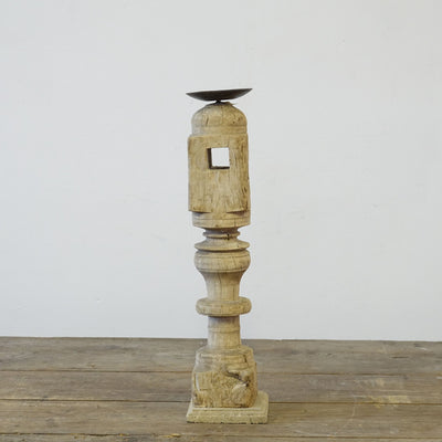 Dharni - Wooden candlestick n ° 1