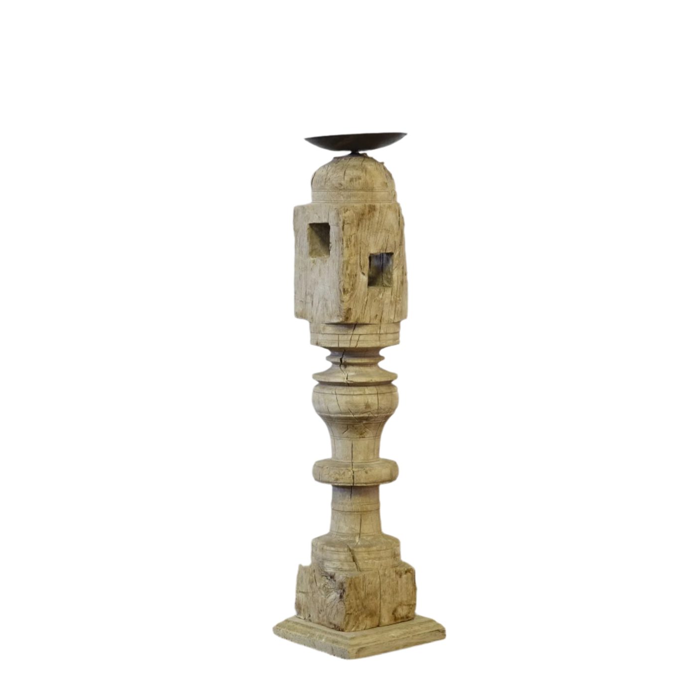 Dharni - Wooden candlestick n ° 1