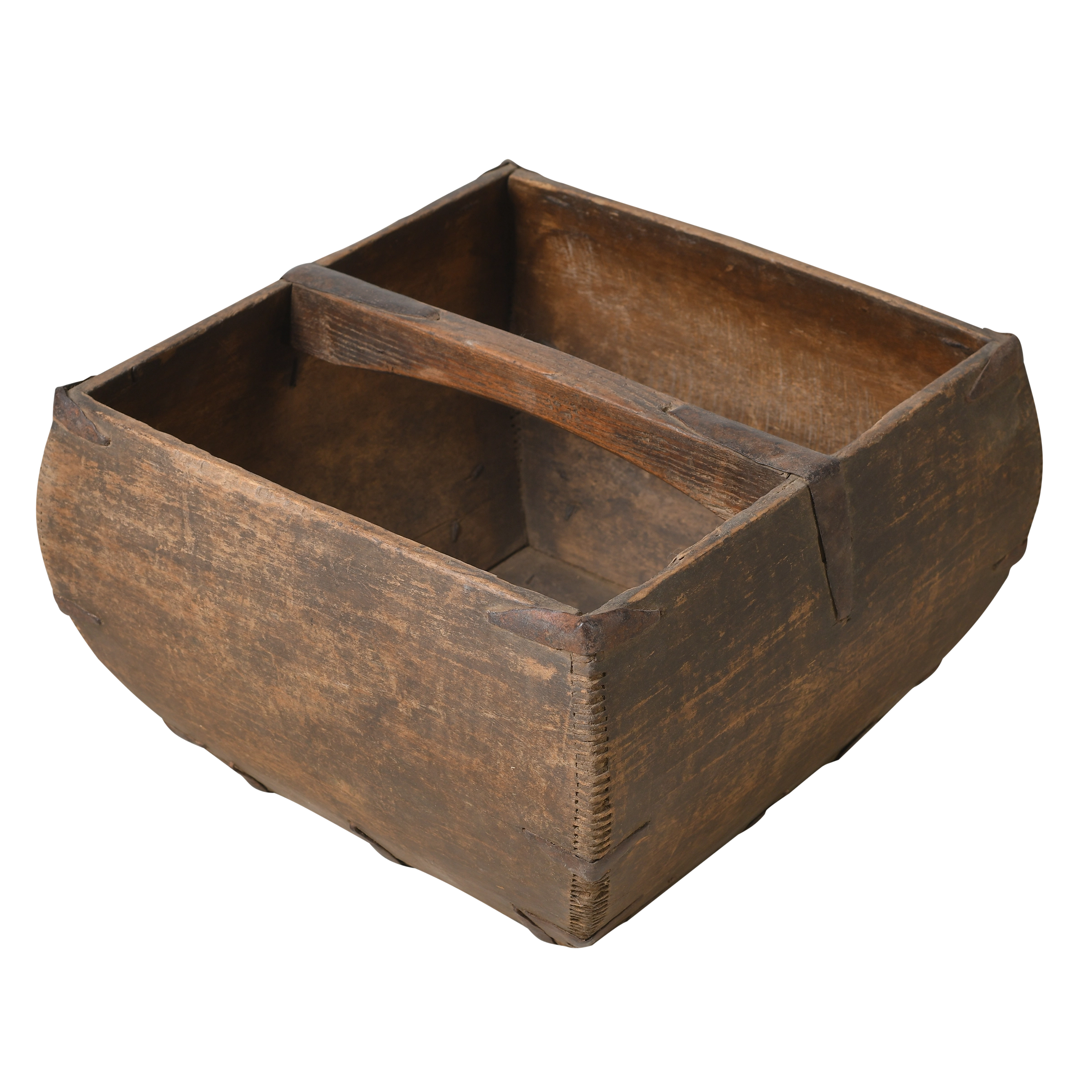 Naguo - Panier utilitaire ancien en pin n°9 - vue 2