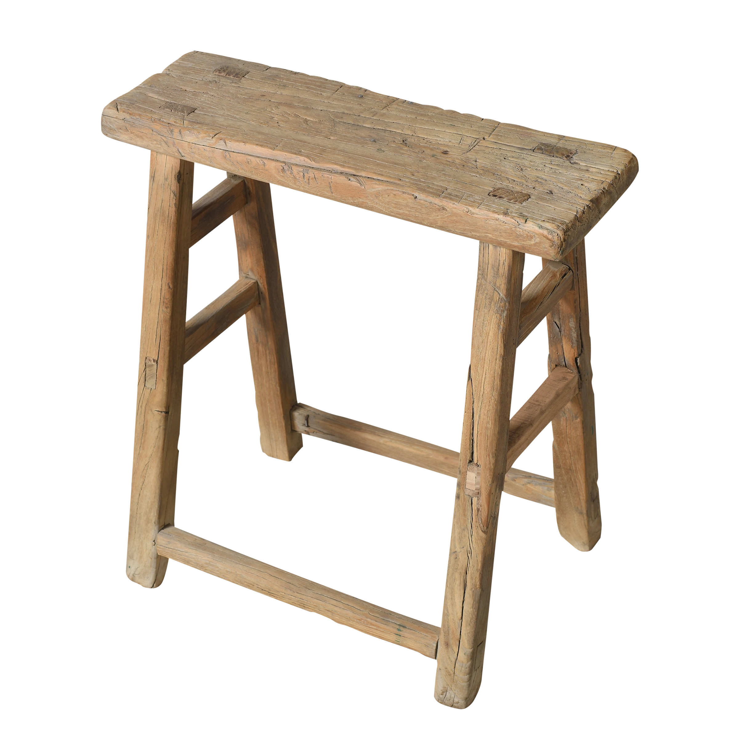 Zin - Tabouret chinois ancien en orme n°10 - vue 2