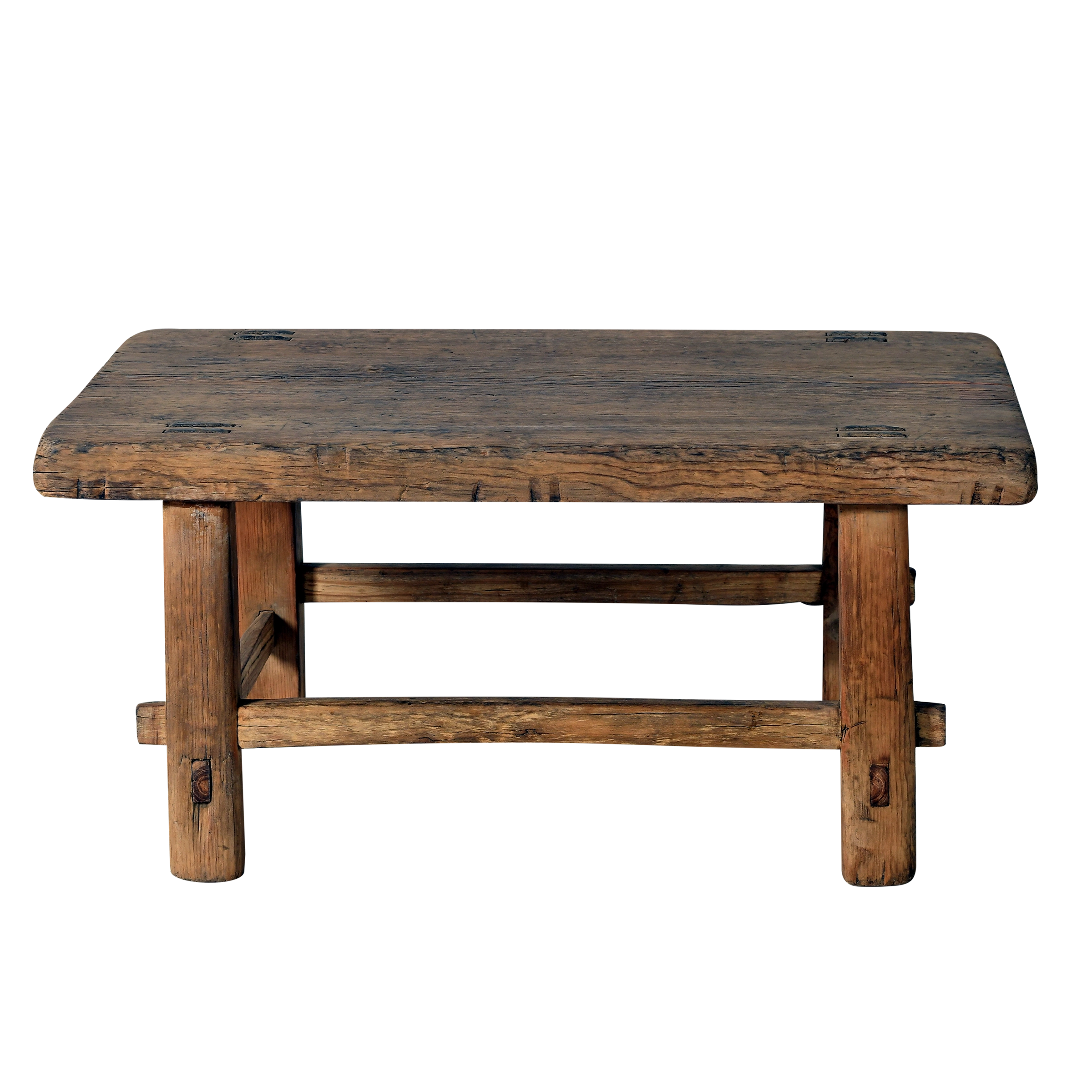 Taigu - Table basse ancienne en orme n°1