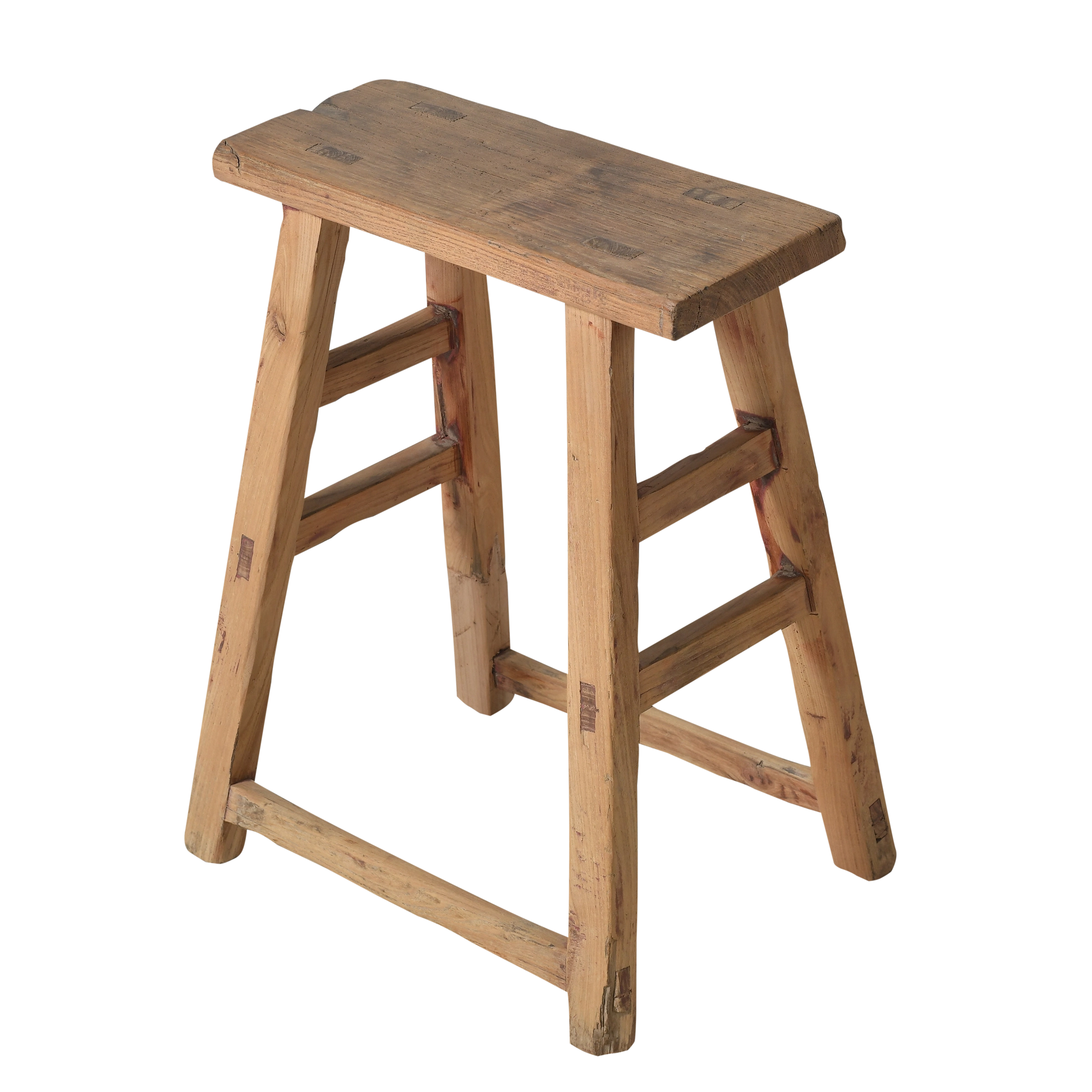 Zin - Tabouret chinois ancien en orme n°20 - vue 2