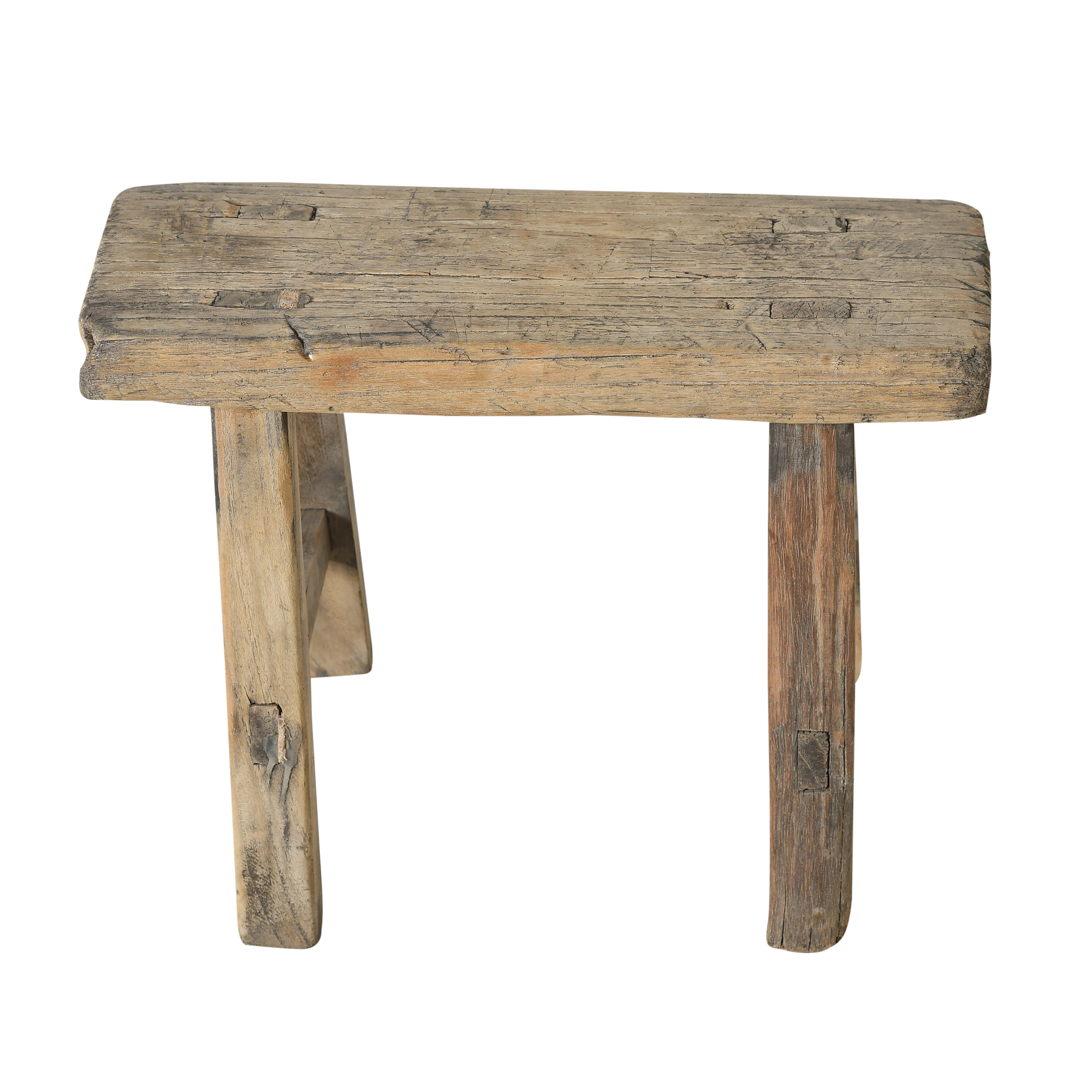 Nuo - Mini tabouret ancien en orme n°26