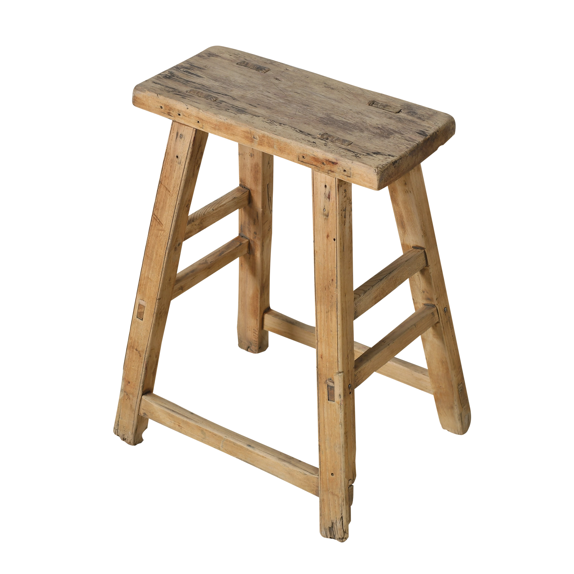 Zao - Tabouret chinois ancien en orme n°4 - vue 2