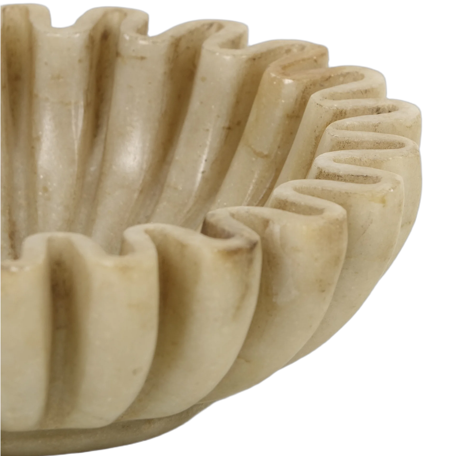 Makrana - Coupe en marbre blanc sculpté n°8