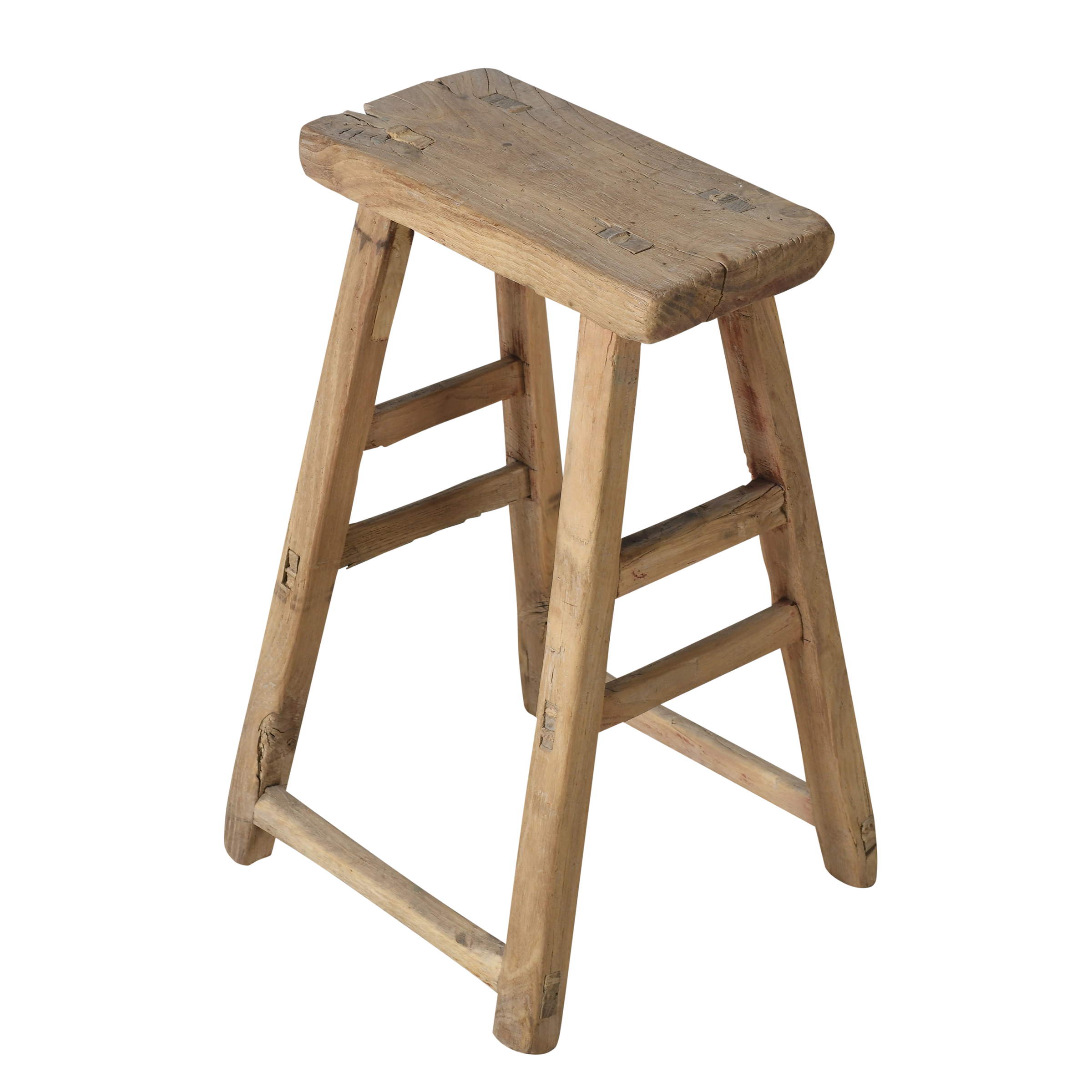 Zao - Tabouret chinois ancien en orme n°15 - vue 2