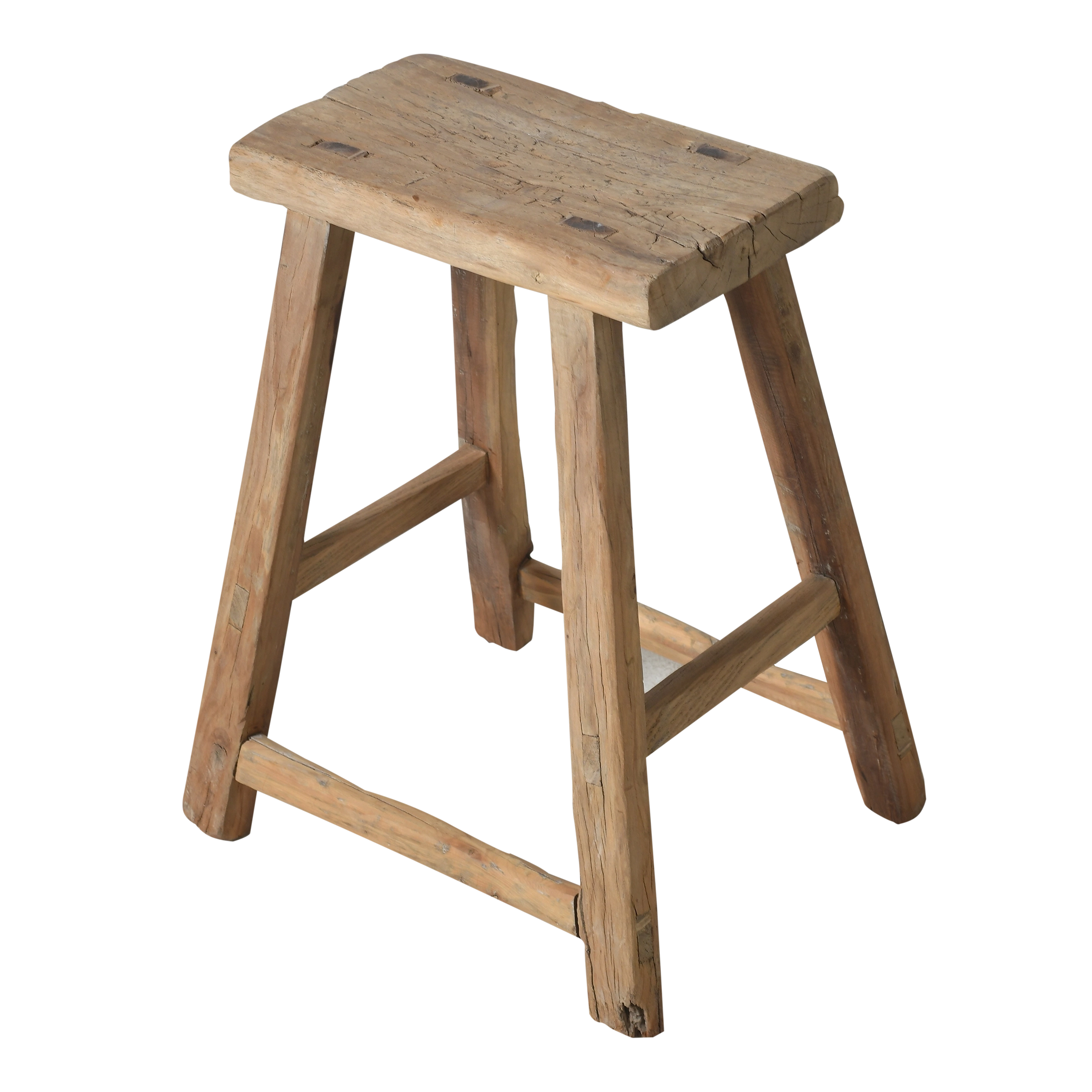 Zao - Tabouret chinois ancien en orme n°25 - vue 2