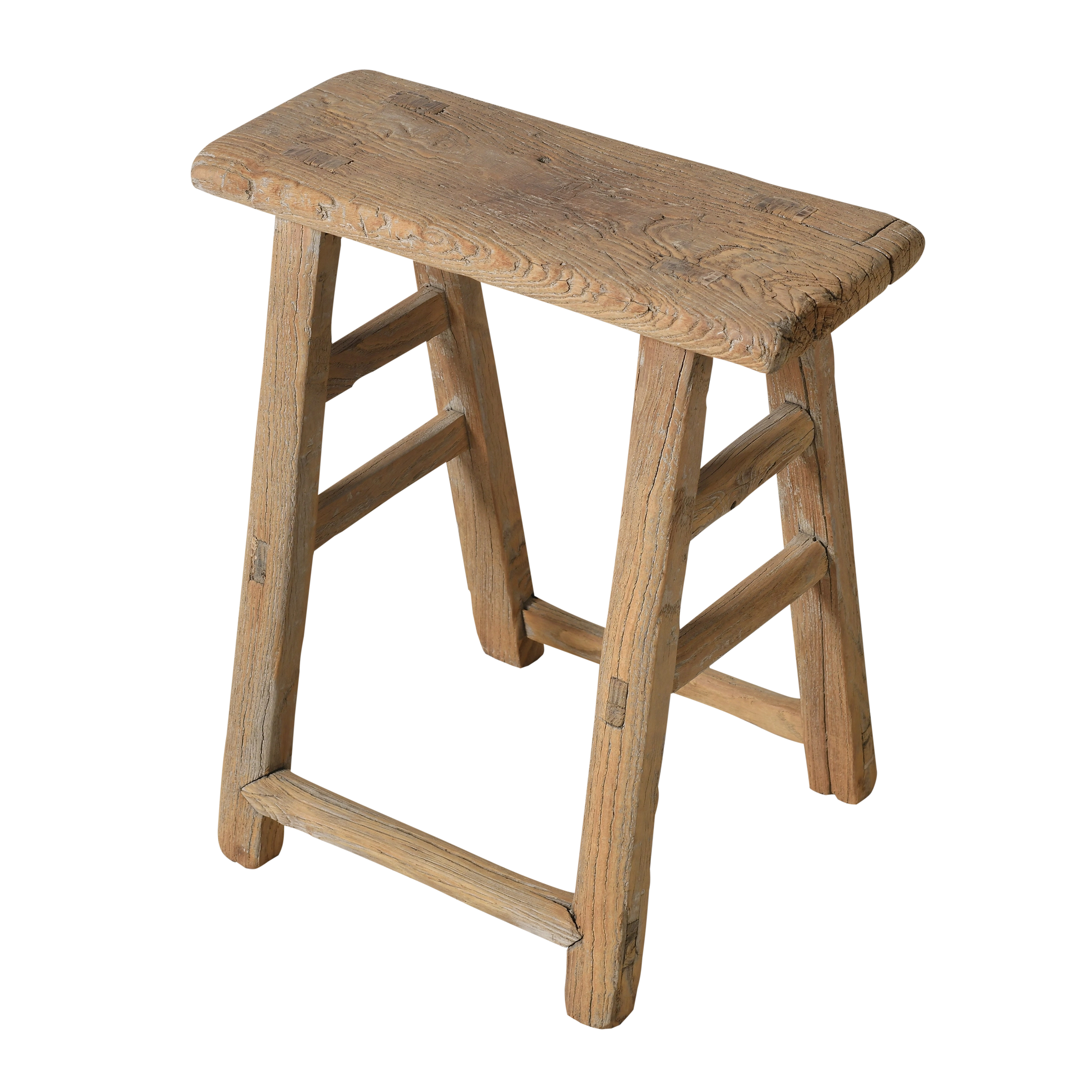 Zin - Tabouret chinois ancien en orme n°30 - vue 2