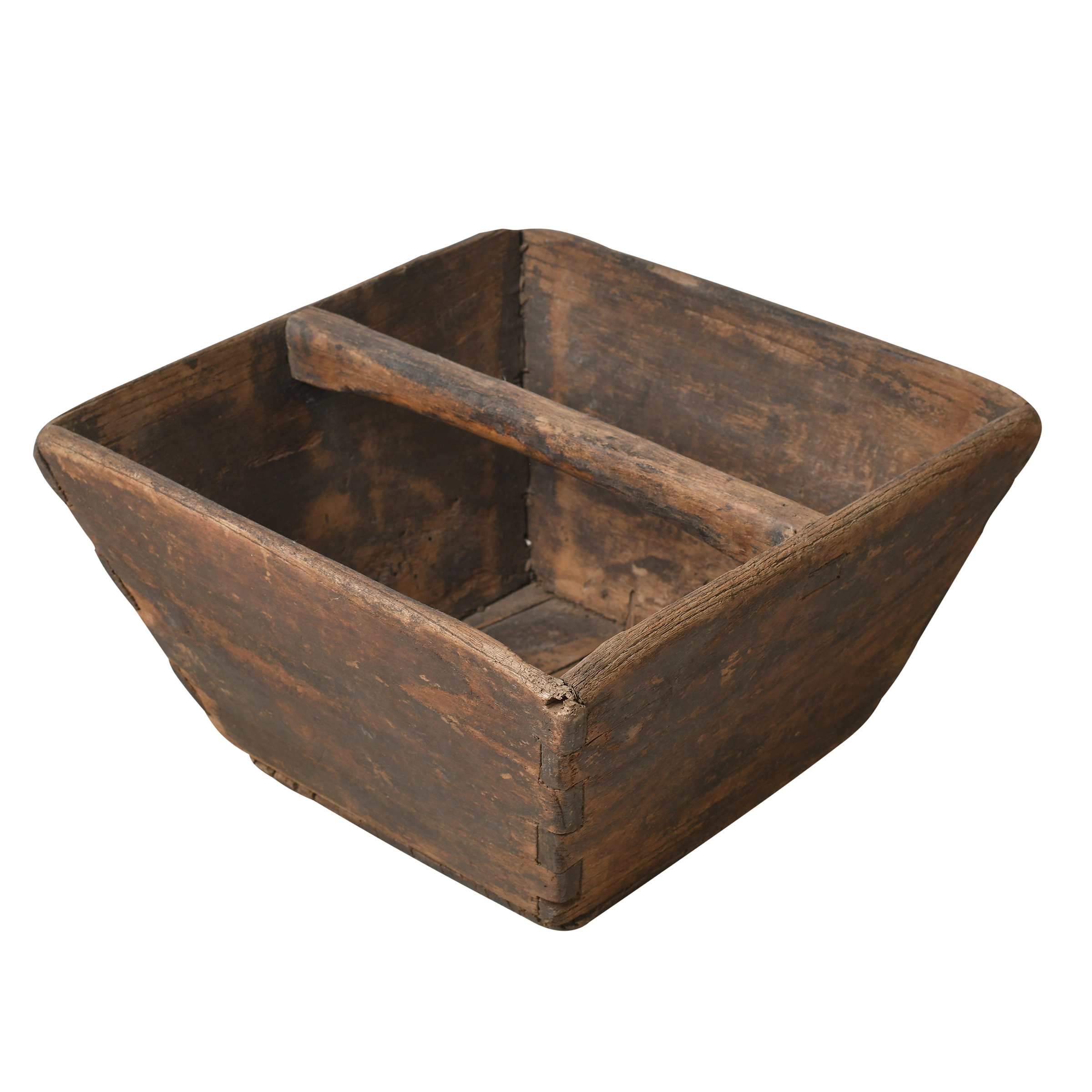 Naguo - Panier utilitaire ancien en pin n°6 - vue 2