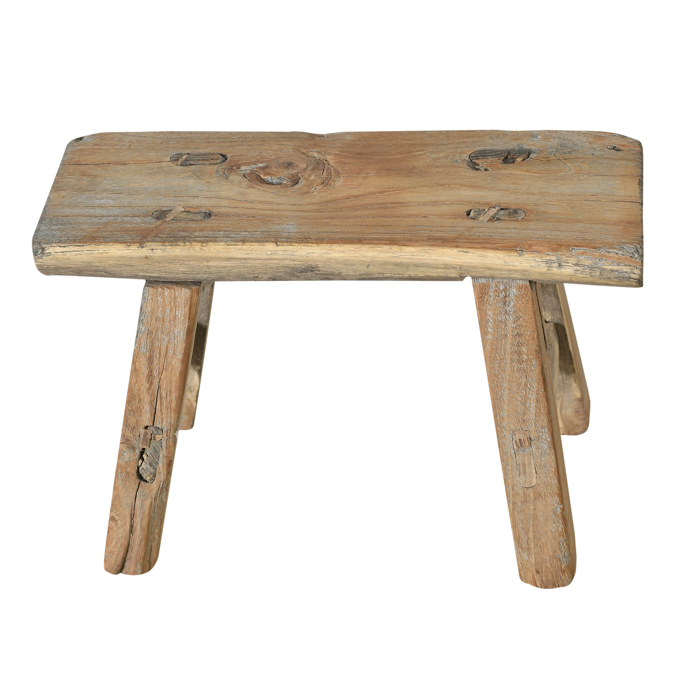 Nuo - Mini tabouret ancien en orme n°50