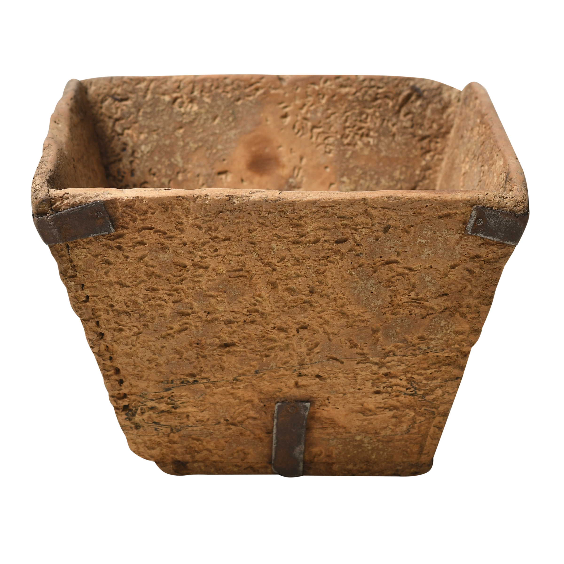 Jian - Panier carré en pin ancien n°15