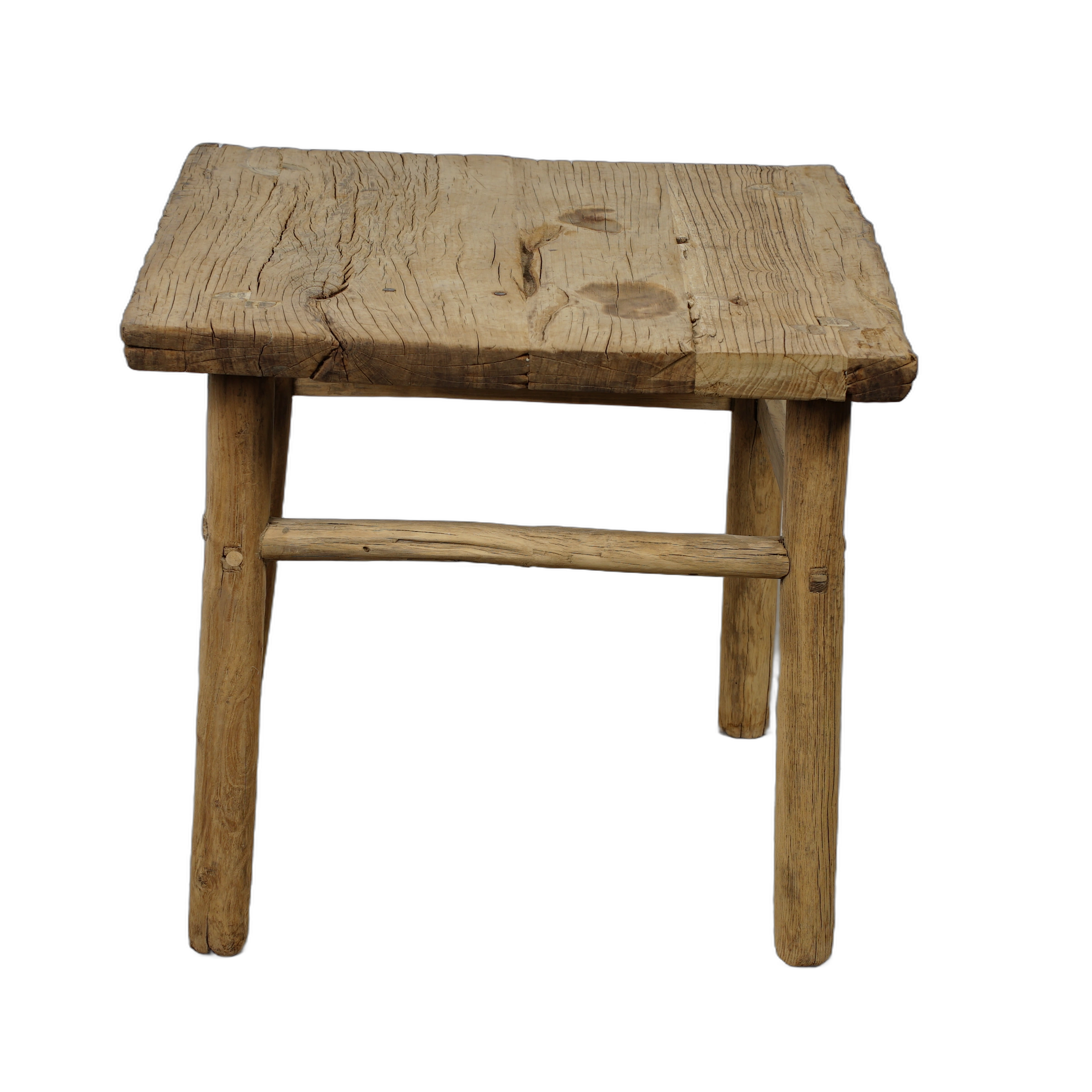 Jining - Table d'appoint carrée en orme n°1 - vue 4