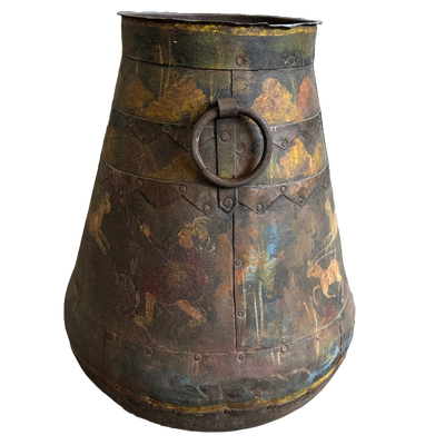 Samuja - painted iron pot n ° 2