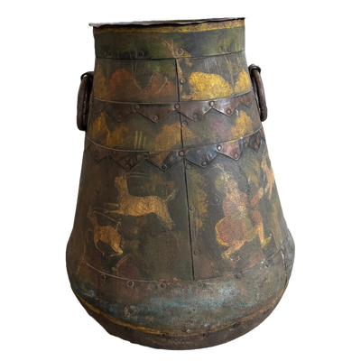 Samuja - painted iron pot n ° 2