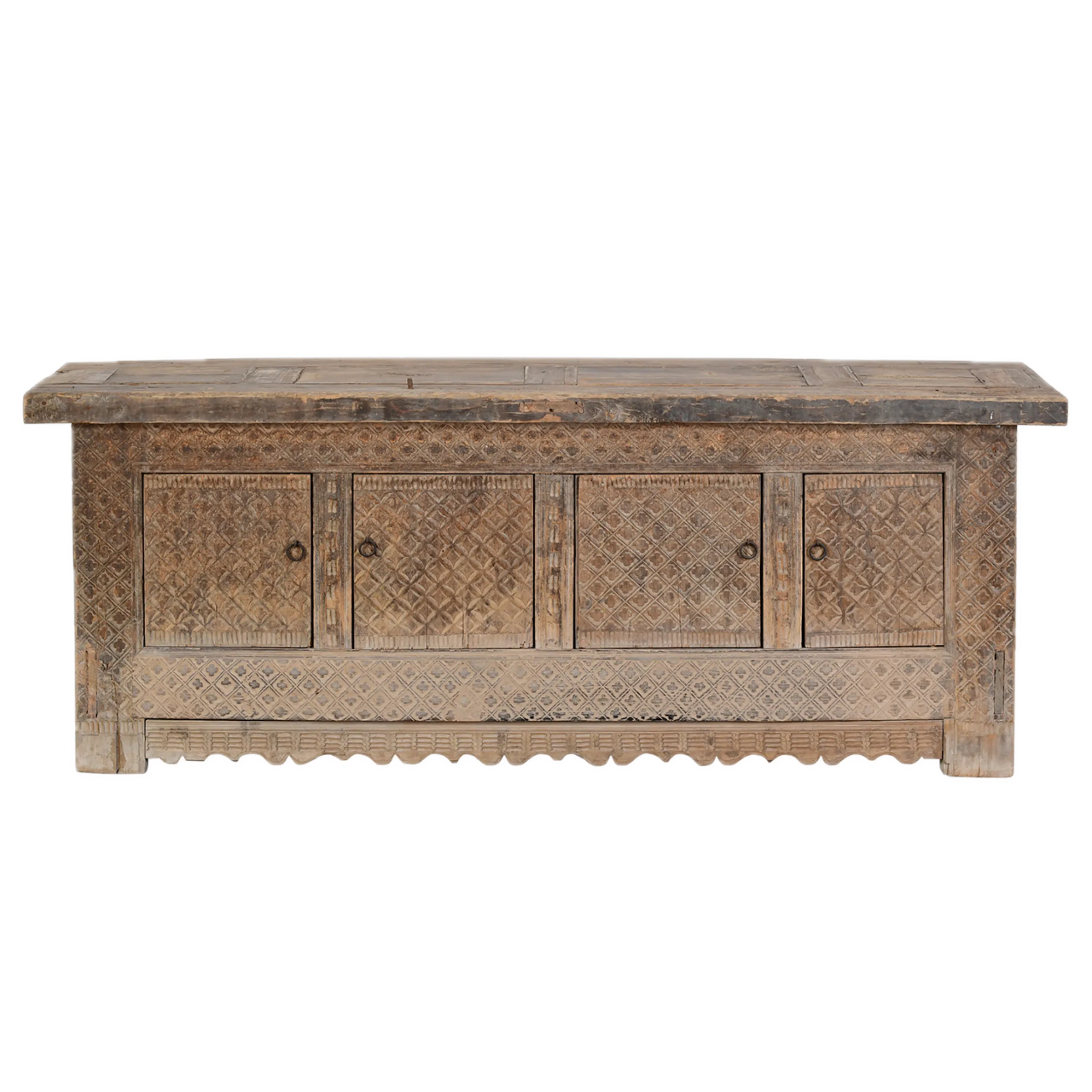 Anyang - Buffet tibétain sculpté en pin ancien
