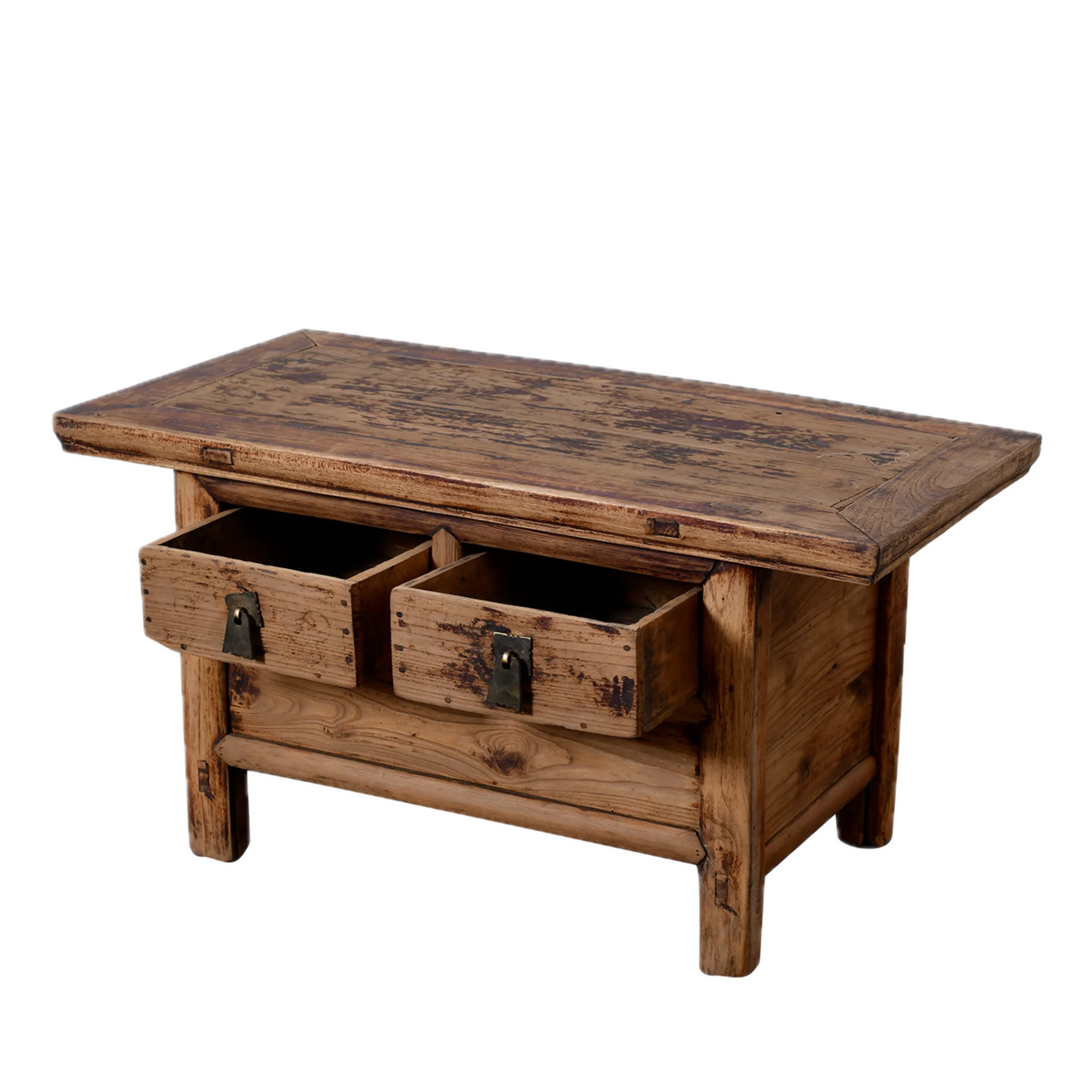 Linyi – Table de chevet chinoise en orme ancien n°7