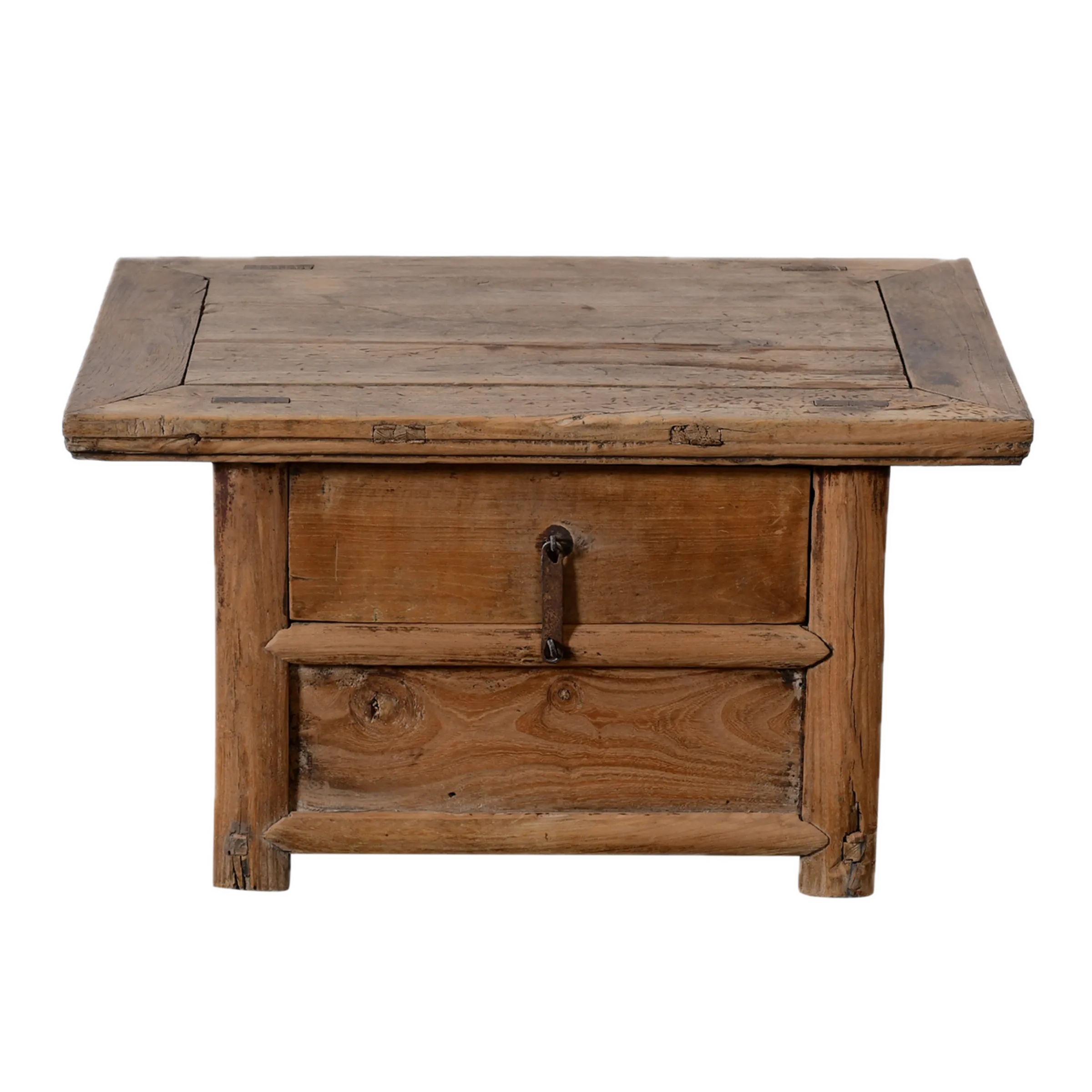 Linyi – Table de chevet chinoise en orme ancien n°8