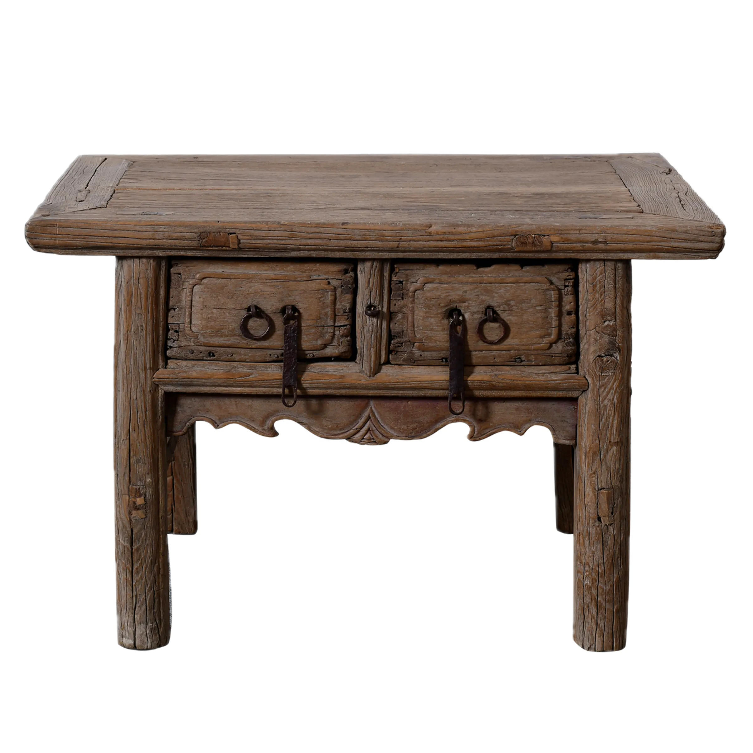 Linyi – Table de chevet chinoise en orme ancien n°9