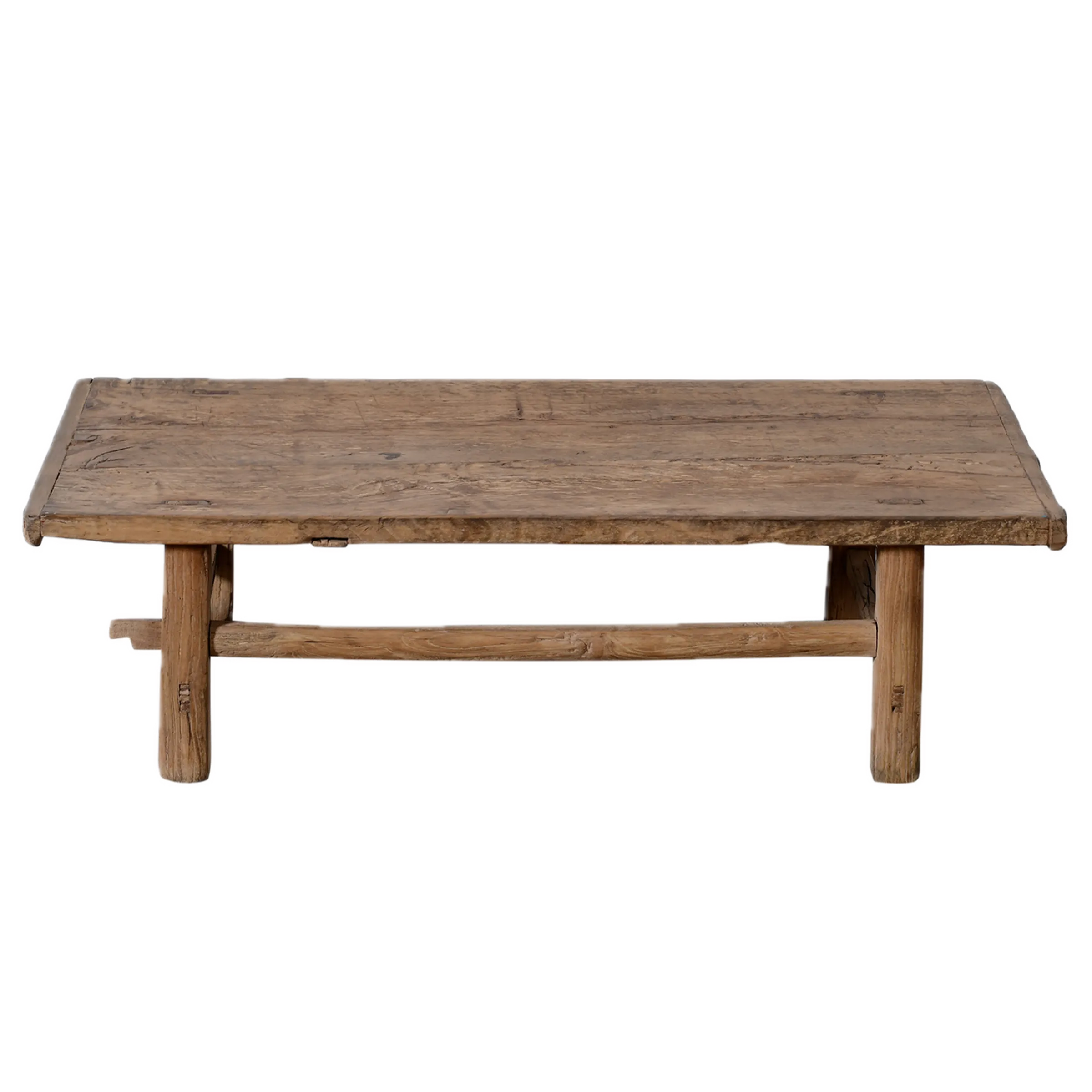 Taigu - Table basse ancienne en orme massif