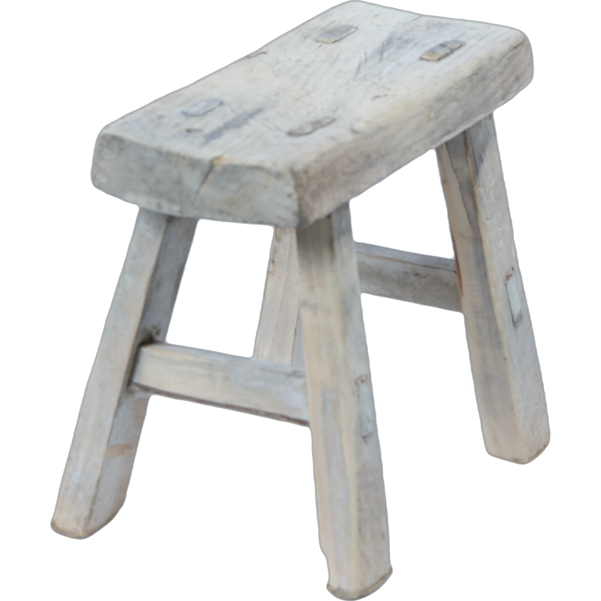 Nuo - Mini tabouret ancien en orme n°14
