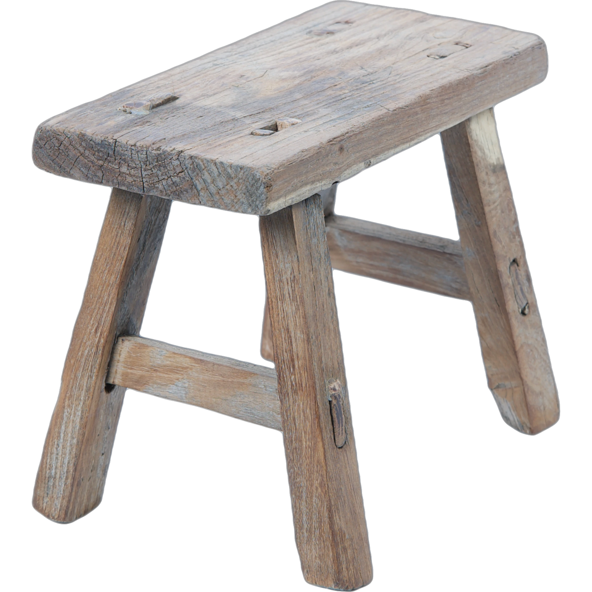Nuo - Mini tabouret ancien en orme n°18
