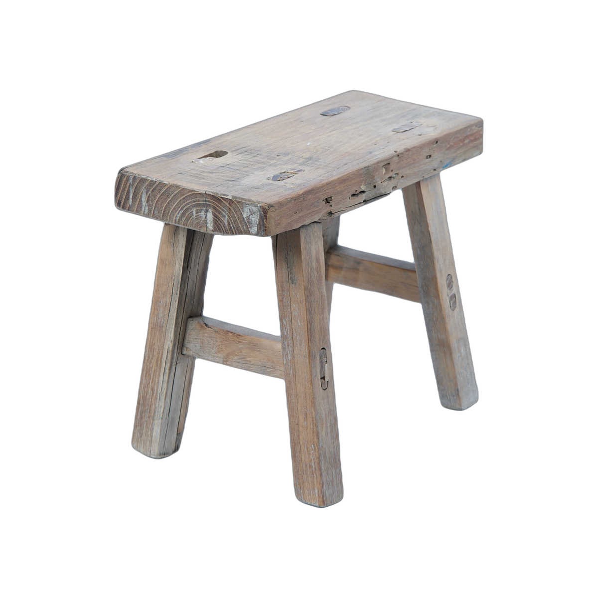 Nuo - Mini tabouret ancien en orme n°2