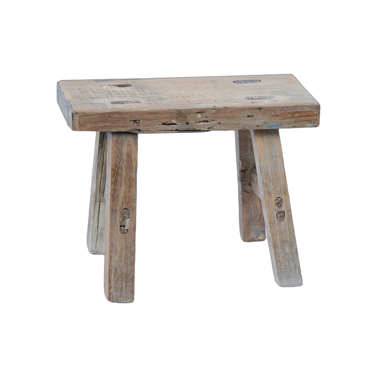 Nuo - Mini tabouret ancien en orme n°2