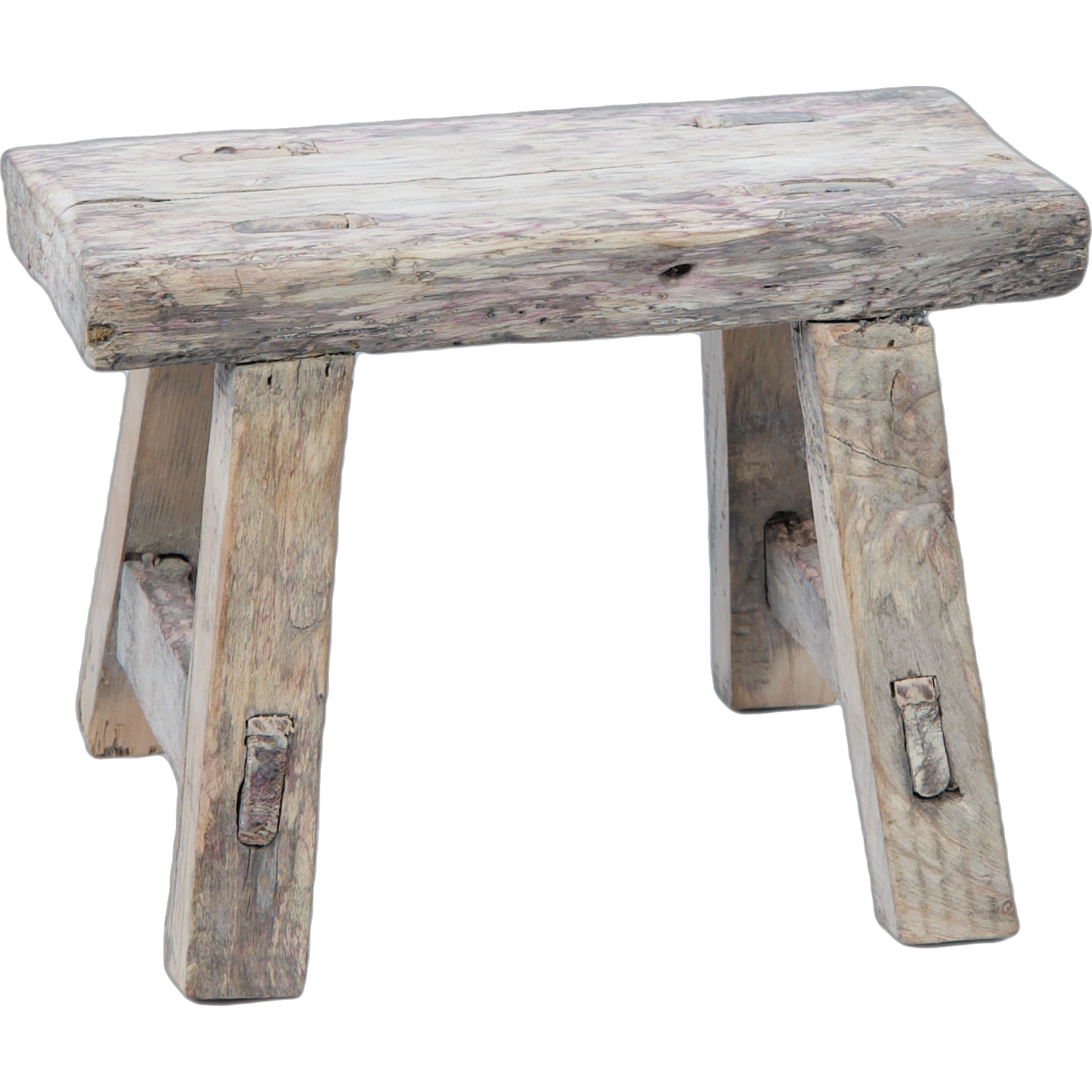 Nuo - Mini tabouret ancien en orme n°4
