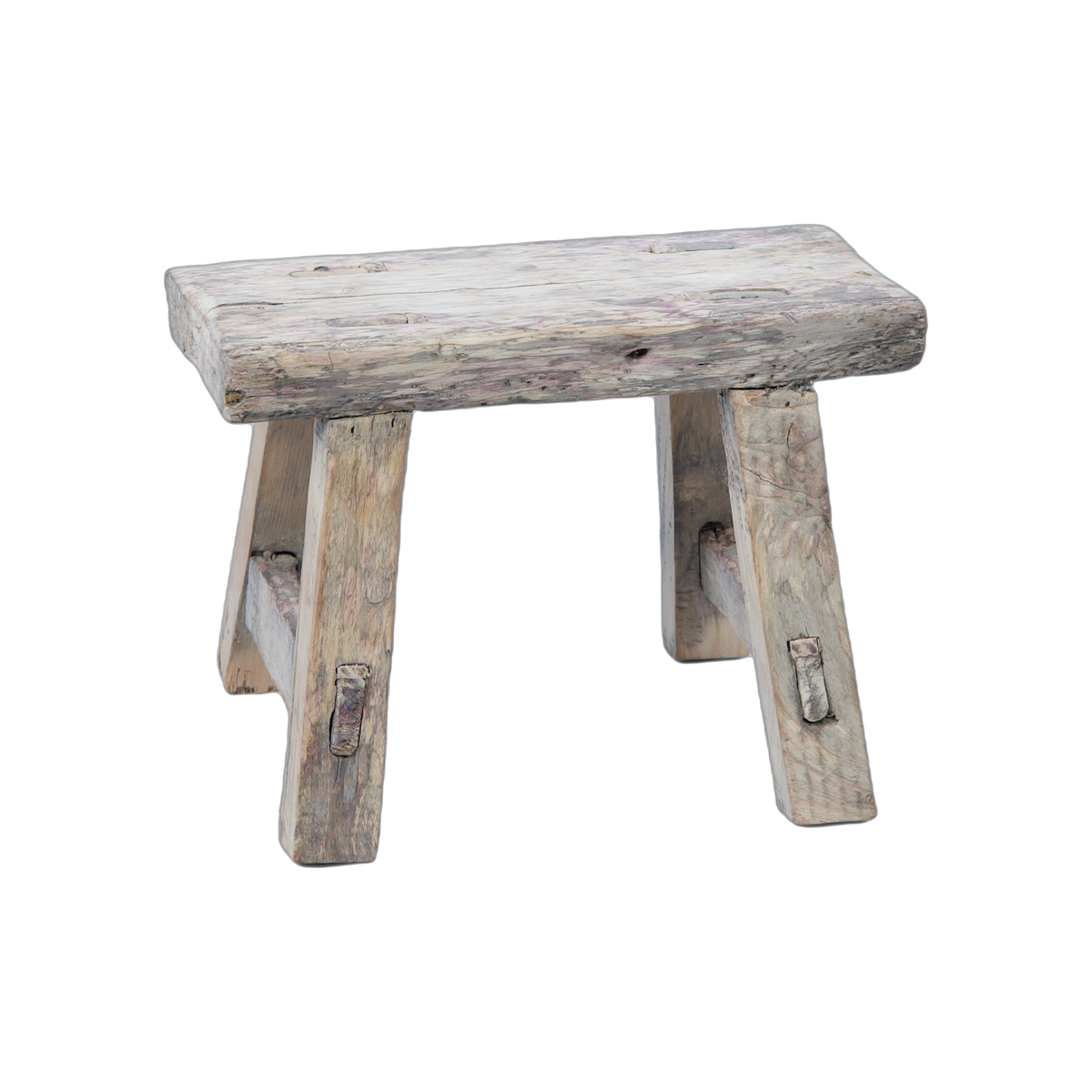 Nuo - Mini tabouret ancien en orme n°4