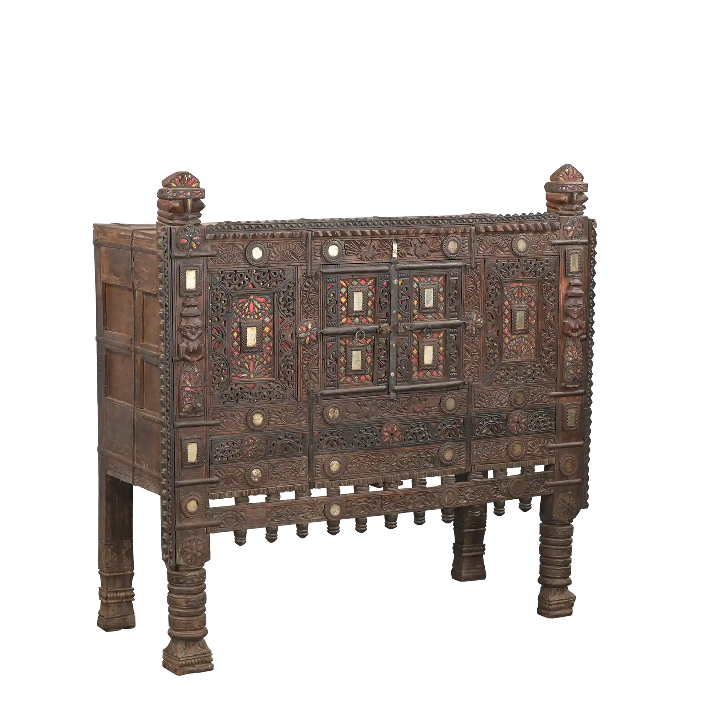 Damchiya old - Indian furniture carved n ° 47