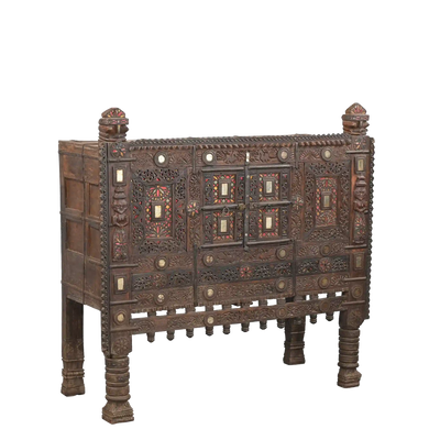 Damchiya old - Indian furniture carved n ° 47