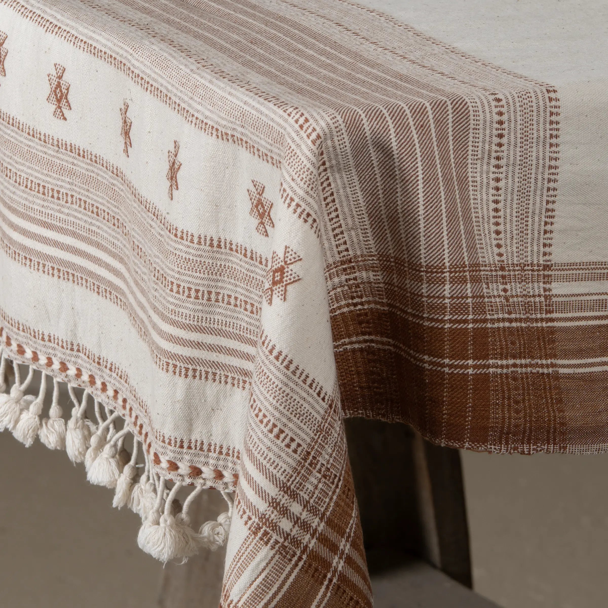 Aruna - Plaid en coton organique tissé à la main