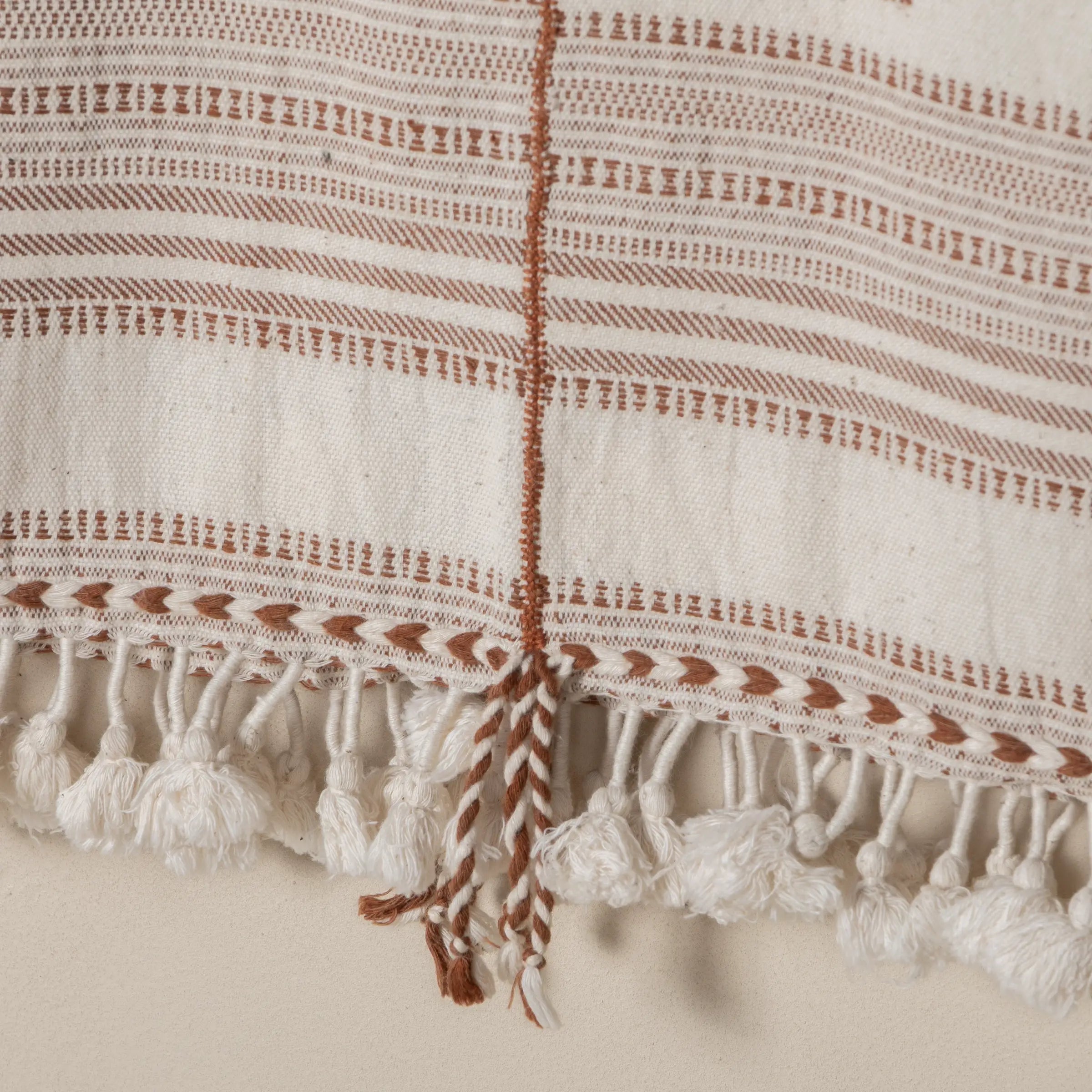 Aruna - Plaid en coton organique tissé à la main