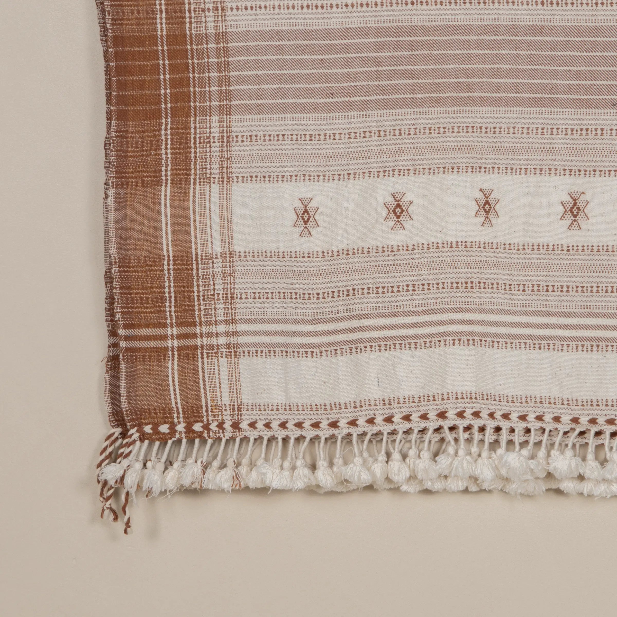 Aruna - Plaid en coton organique tissé à la main