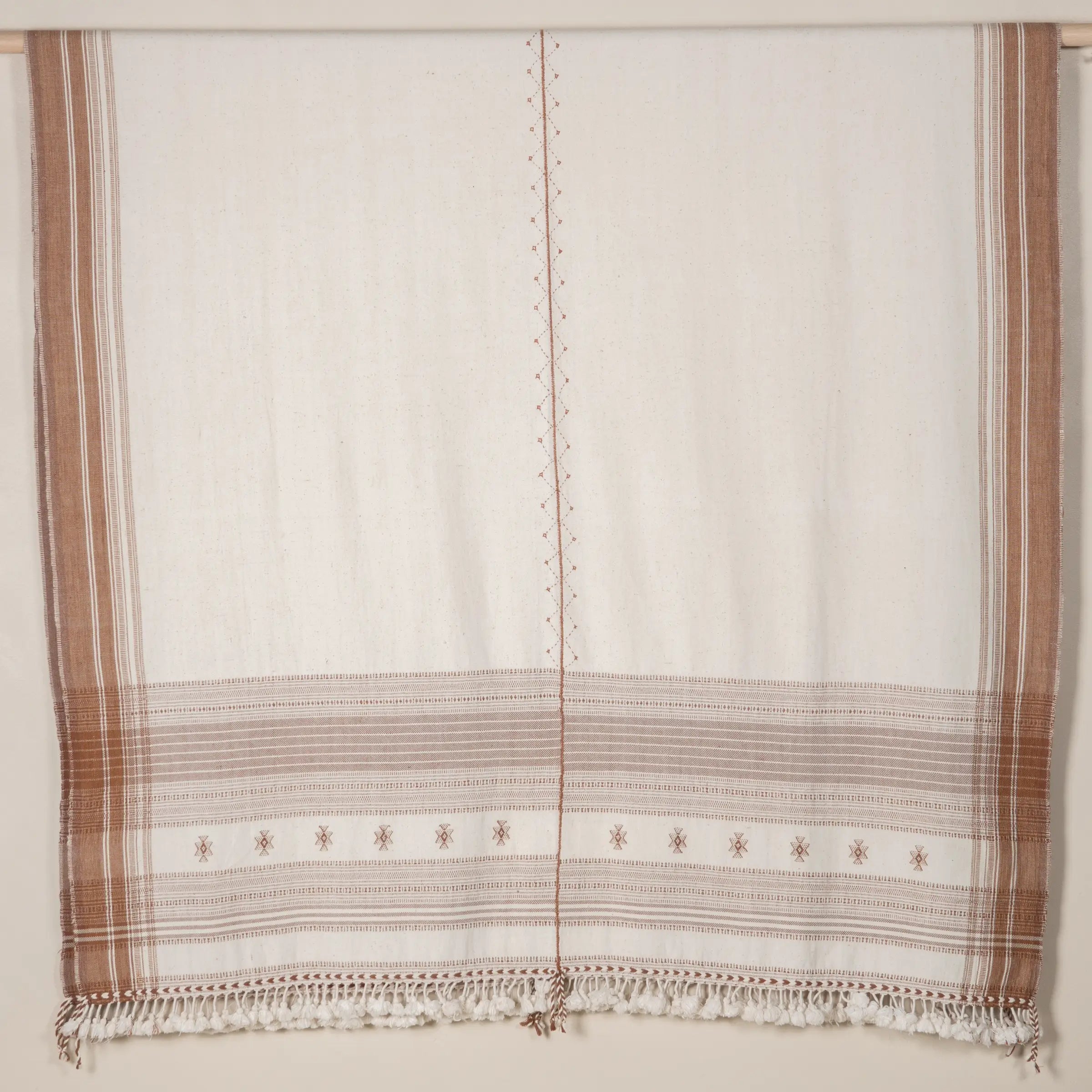 Aruna - Plaid en coton organique tissé à la main