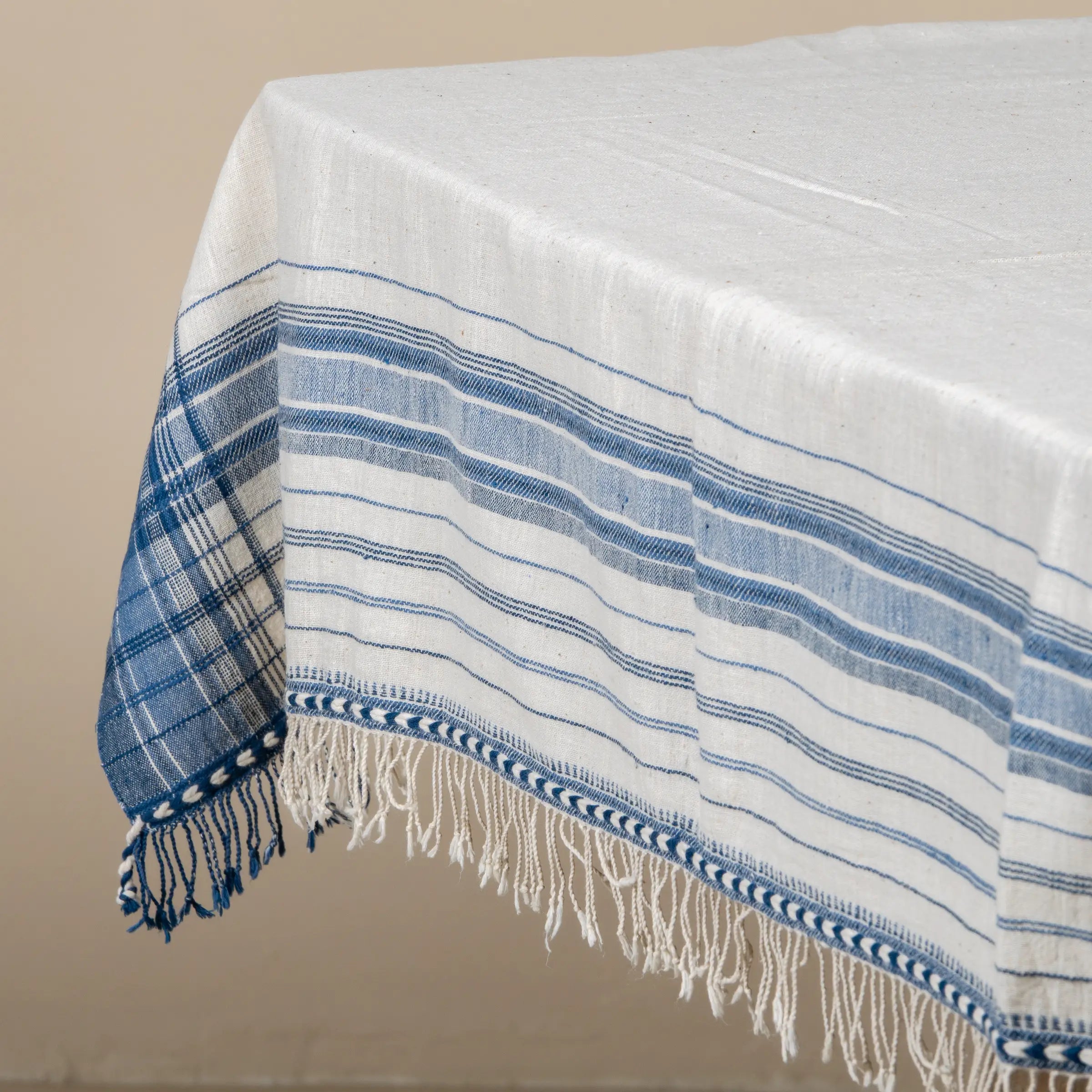 Kabari - Plaid en coton organique tissé à la main