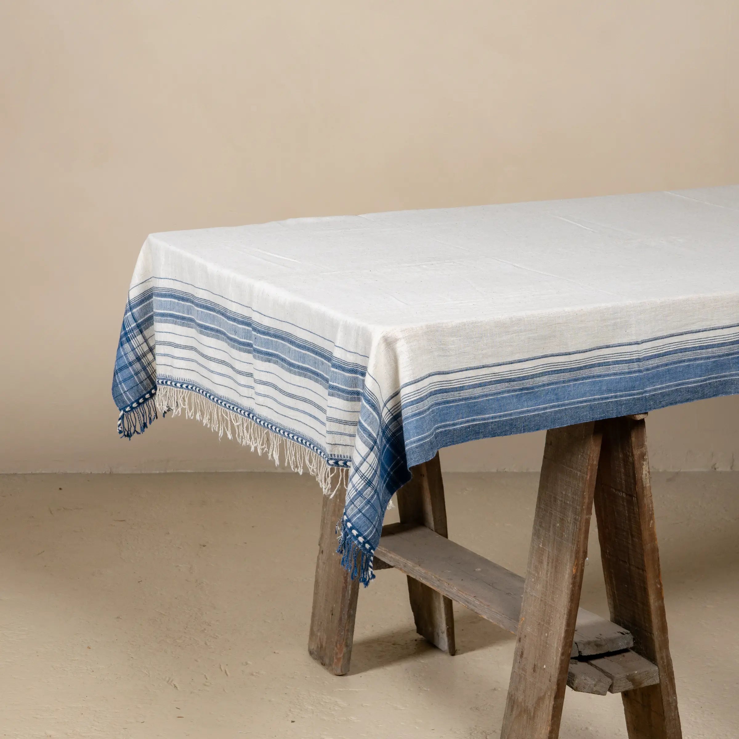 Kabari - Plaid en coton organique tissé à la main